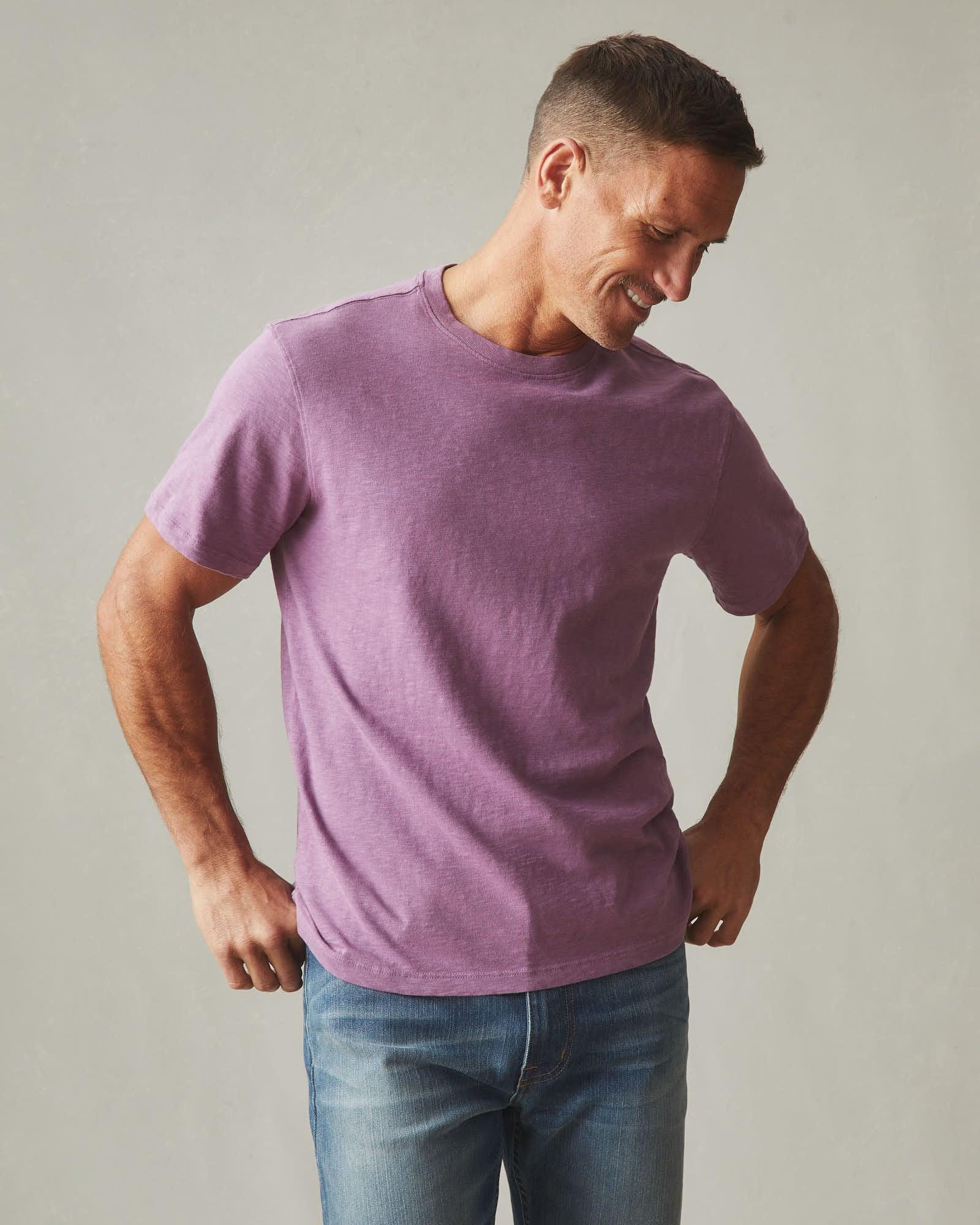 Men's Premium Slub Crew Tee - Plum Berry Male Product Image