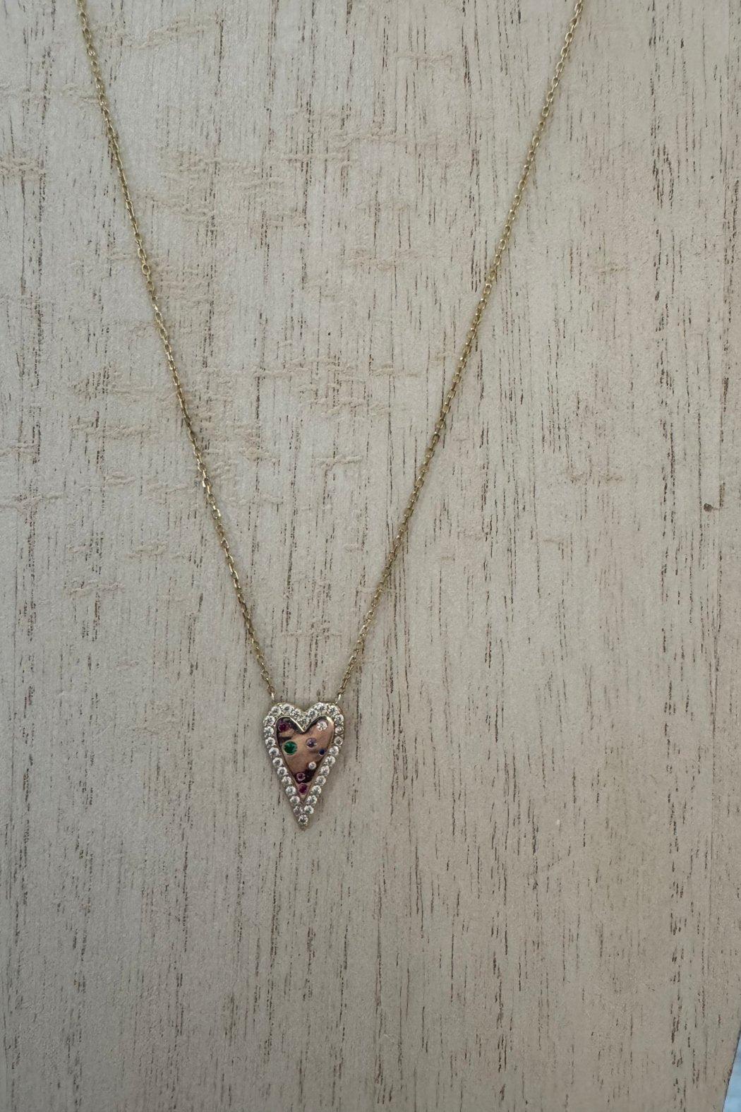 Multicolored Heart Necklace Product Image