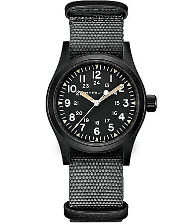 Hamilton Khaki Field Mechanical Canvas Strap Watch Product Image