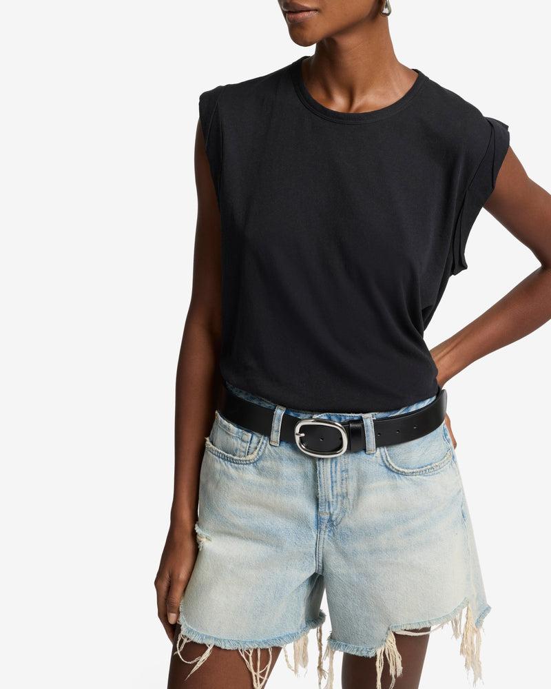 Linen Blend Muscle Tee Product Image