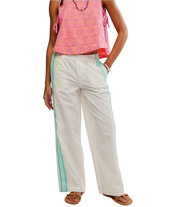 Free People Team Spirit Mid Rise Wide Leg Track Pants Product Image