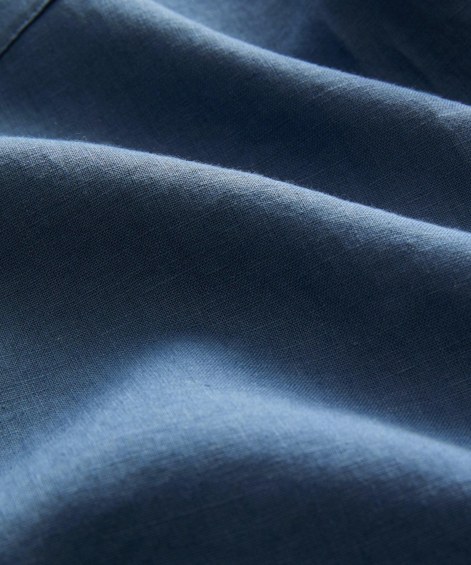 Cropped Sea Soft Irish Linen Camp Collar Shirt Product Image