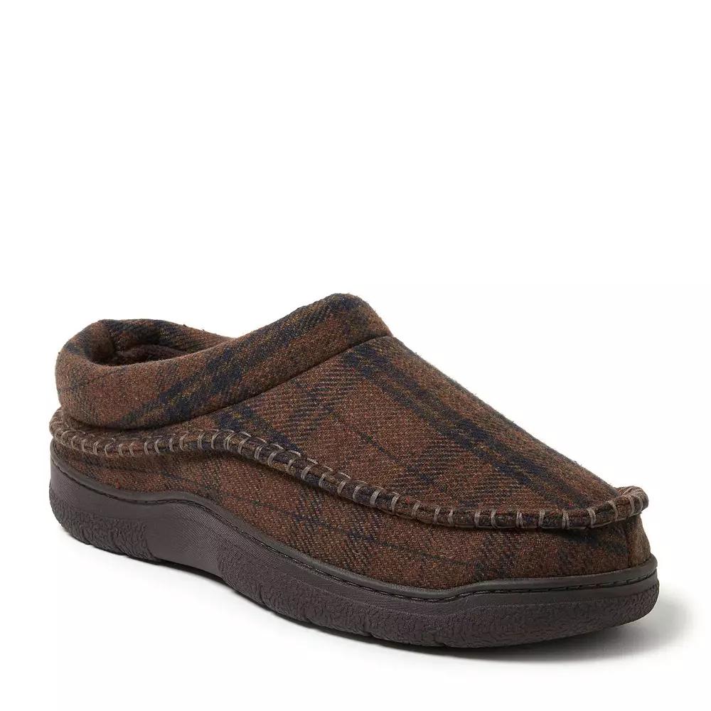 Dearfoams Thompson Men's Plaid Clog Slippers, Size: XL, Brown Product Image