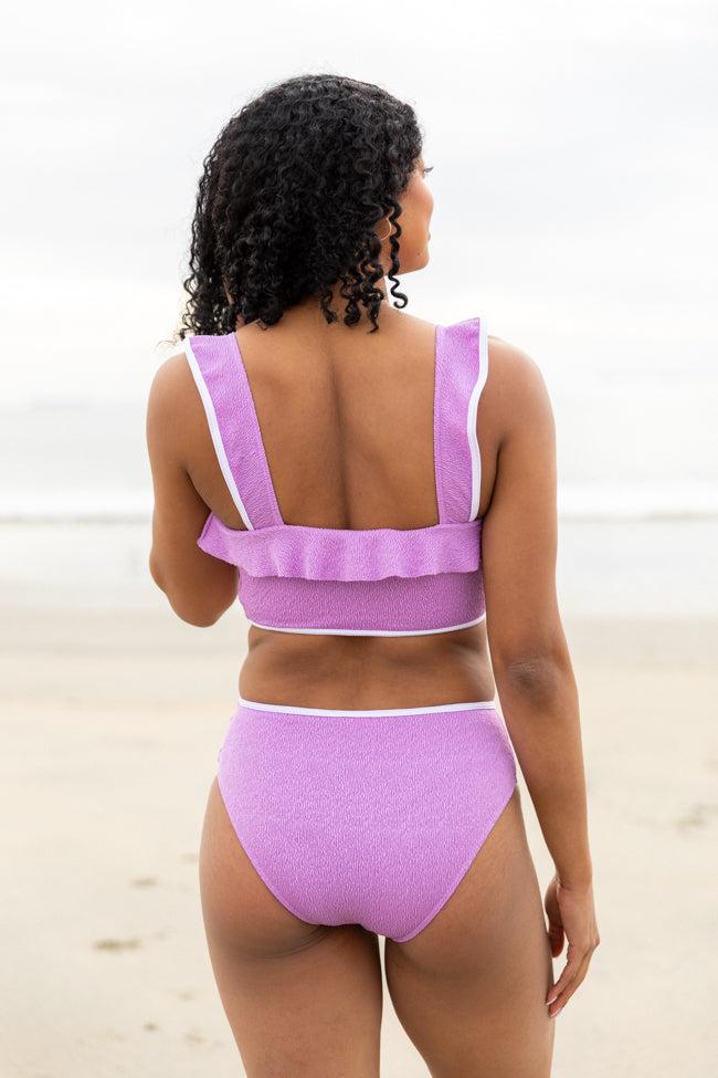 Let's Sea What Happens Purple Ruffle Detail Bikini Bottom FINAL SALE Product Image