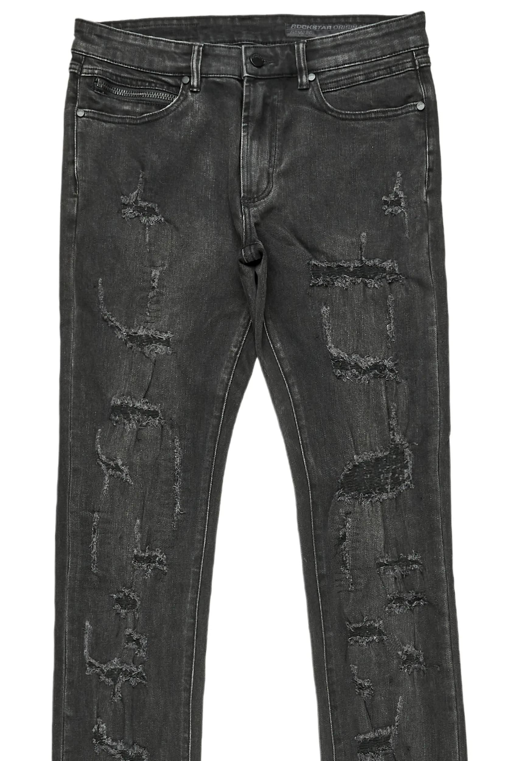 Adler Grey Super Stacked Flare Jean Male Product Image