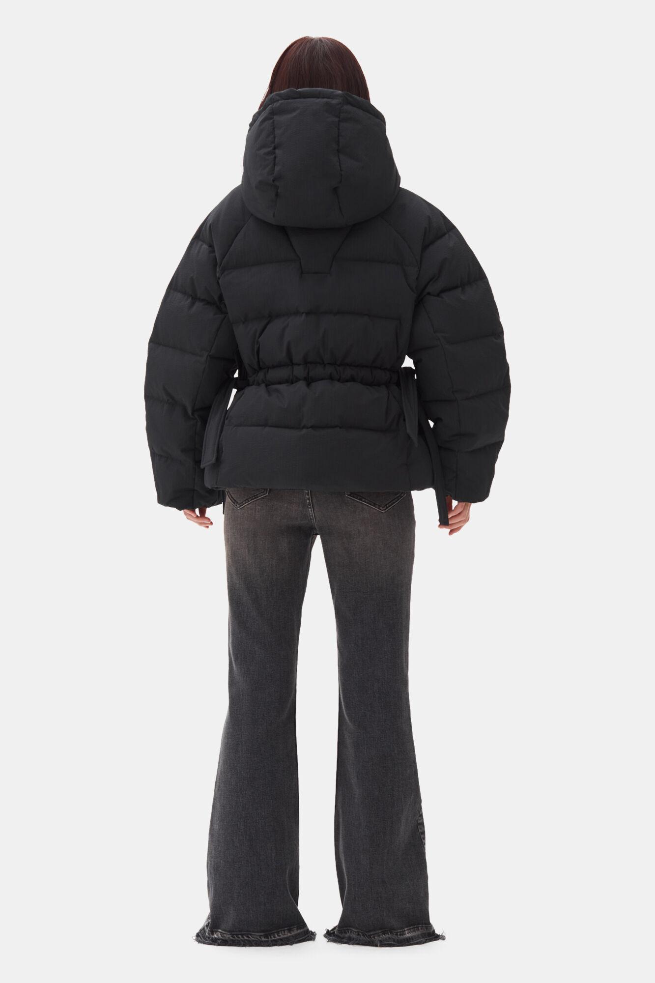 Black Tech Oversized Puffer Jacket Product Image