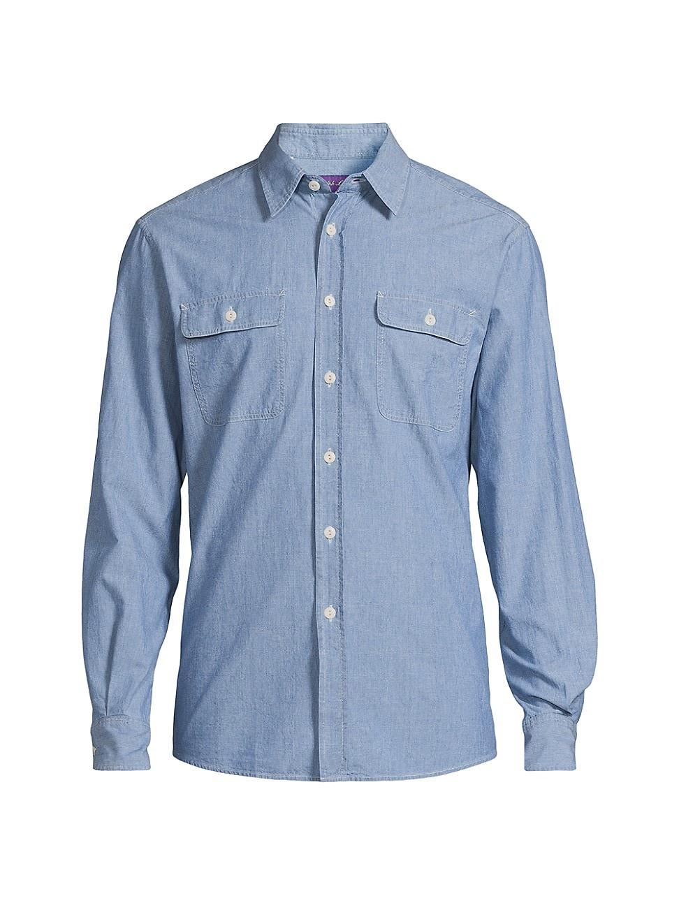 Mens Washed Chambray Shirt Product Image