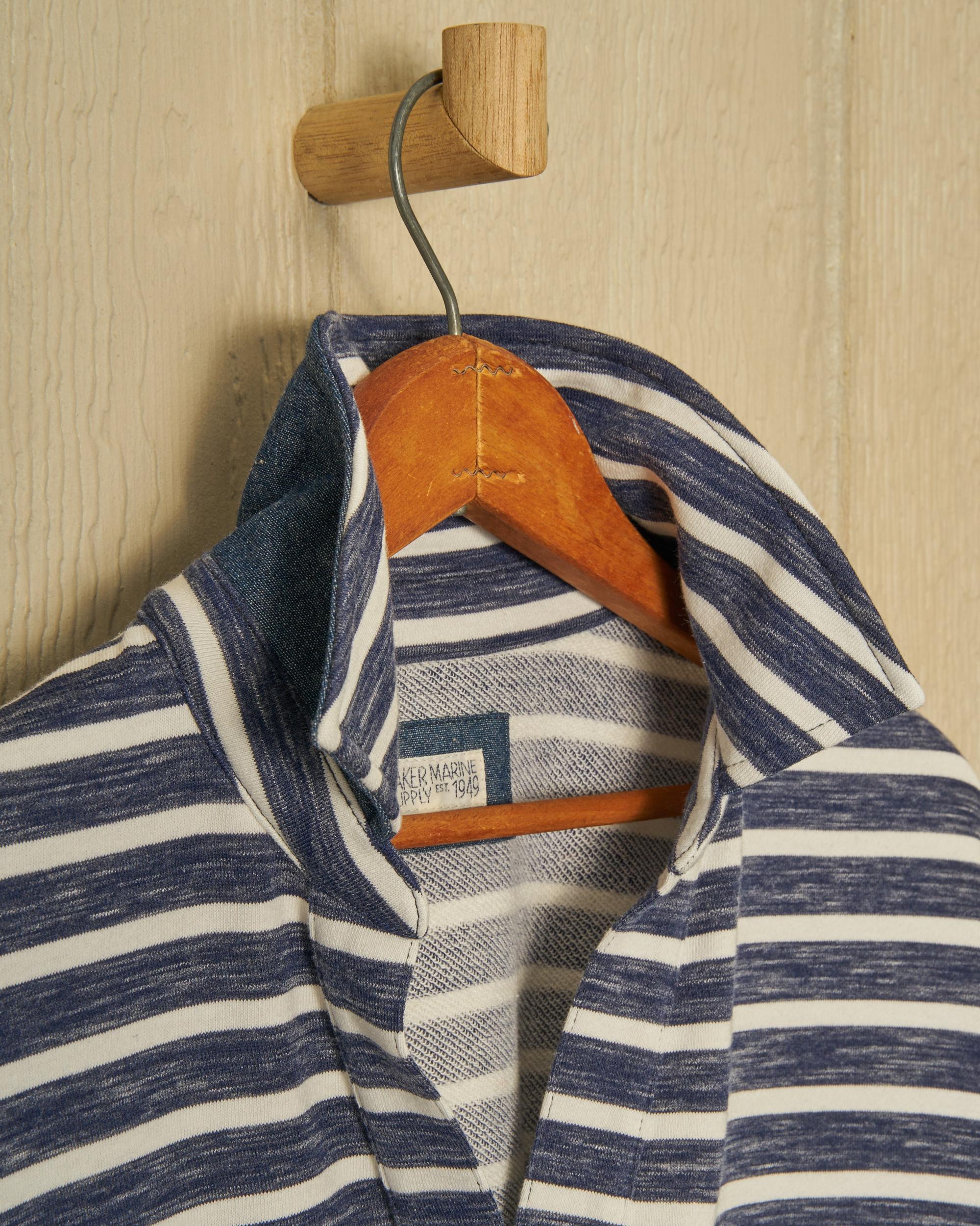 Inlet Pullover in Heather Indigo/Cream Loopback Terry Product Image