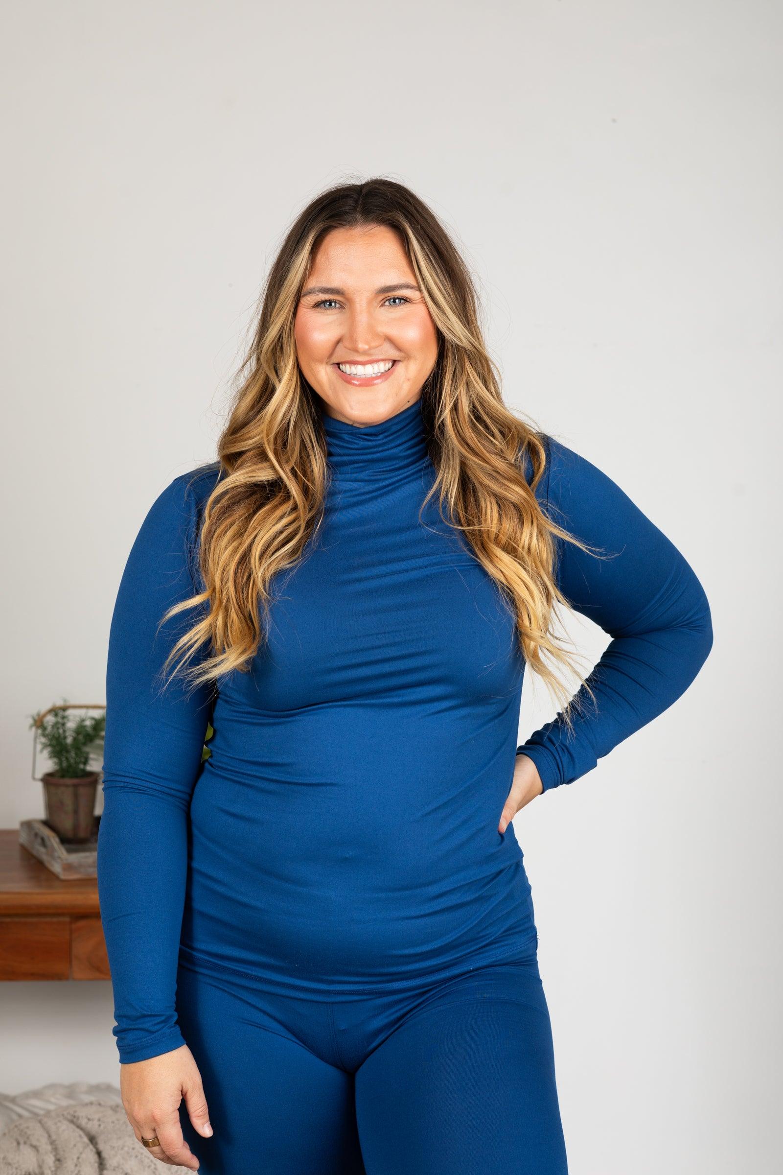 Microfiber Mock Neck and Leggings Set Product Image