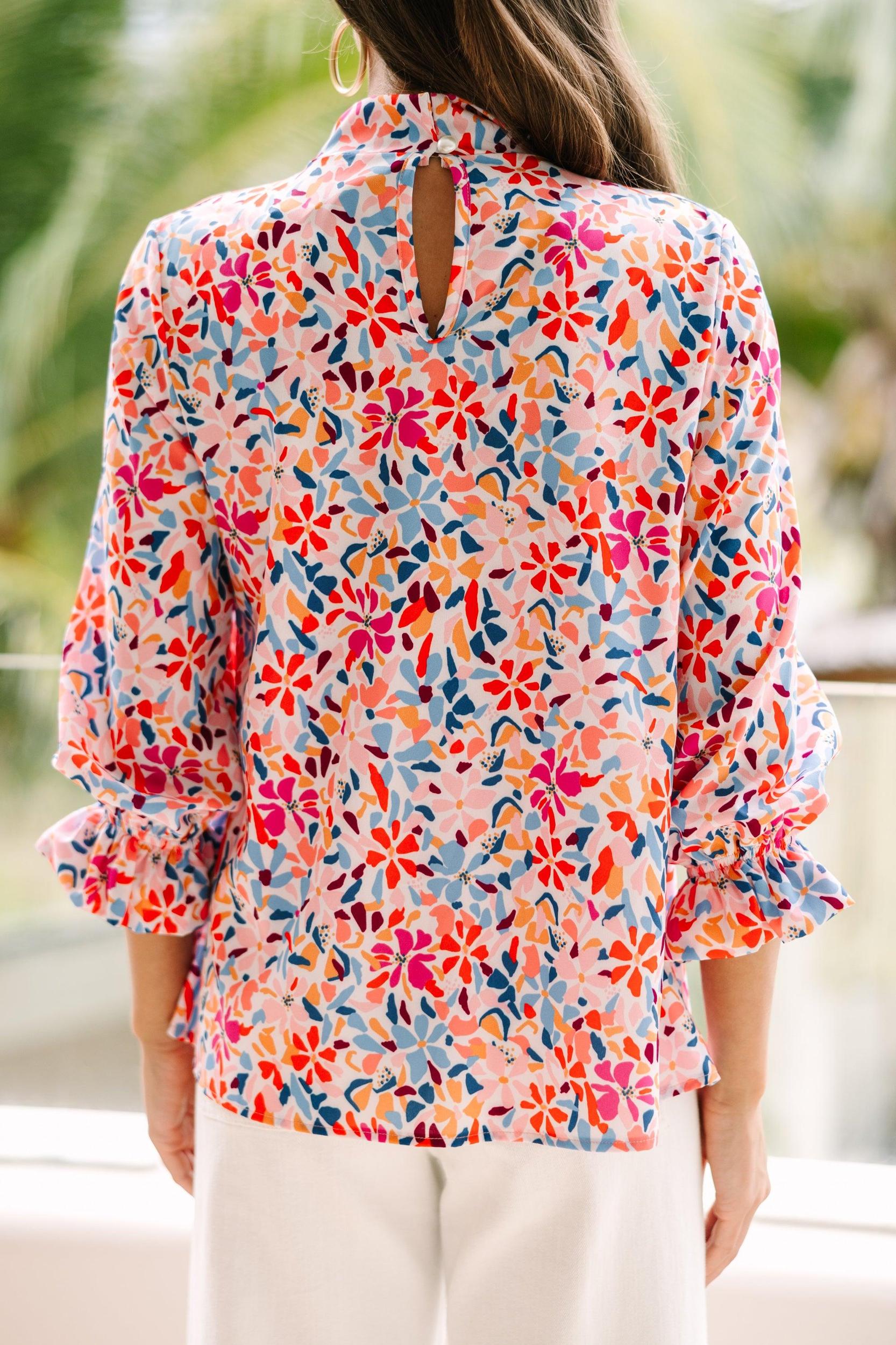 Tried and True White Floral Blouse Female Product Image