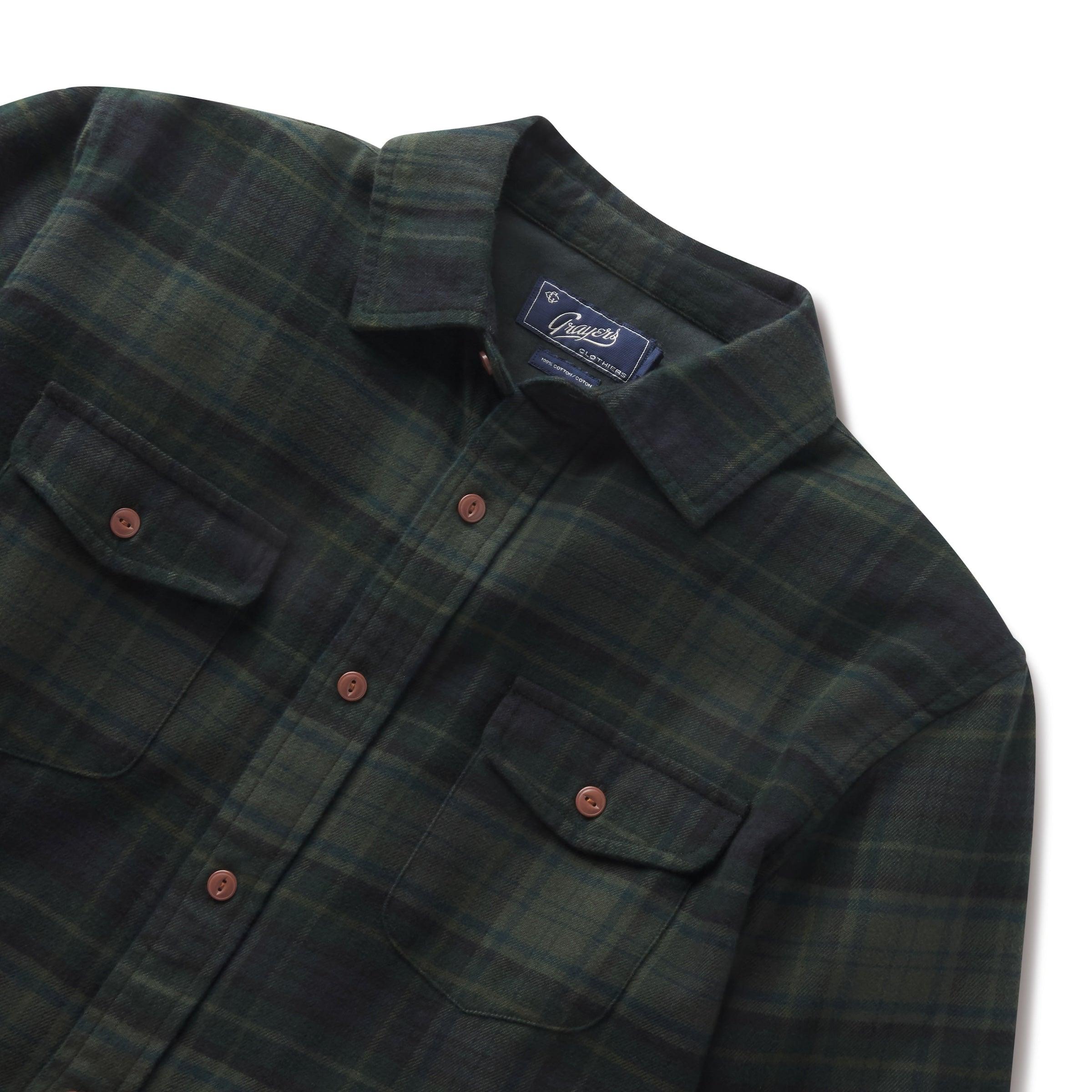 Westlake Heritage Flannel Shirt - Green Navy Product Image