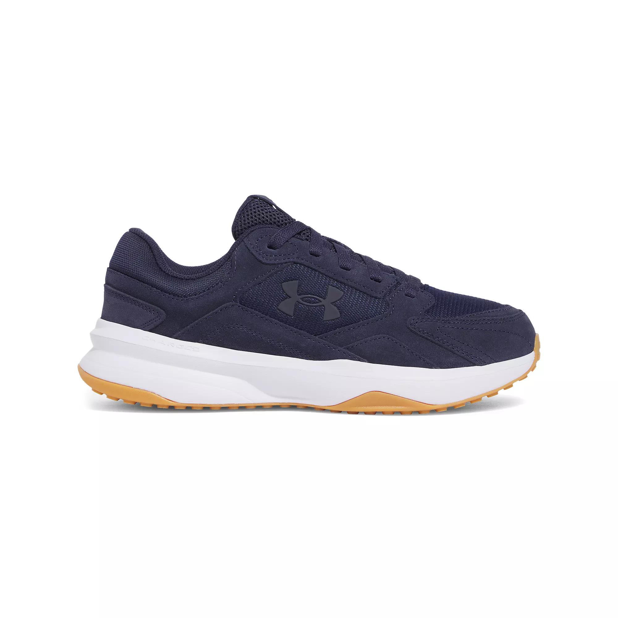 Under Armour Edge Mens Suede Training Shoes Black Navy Product Image