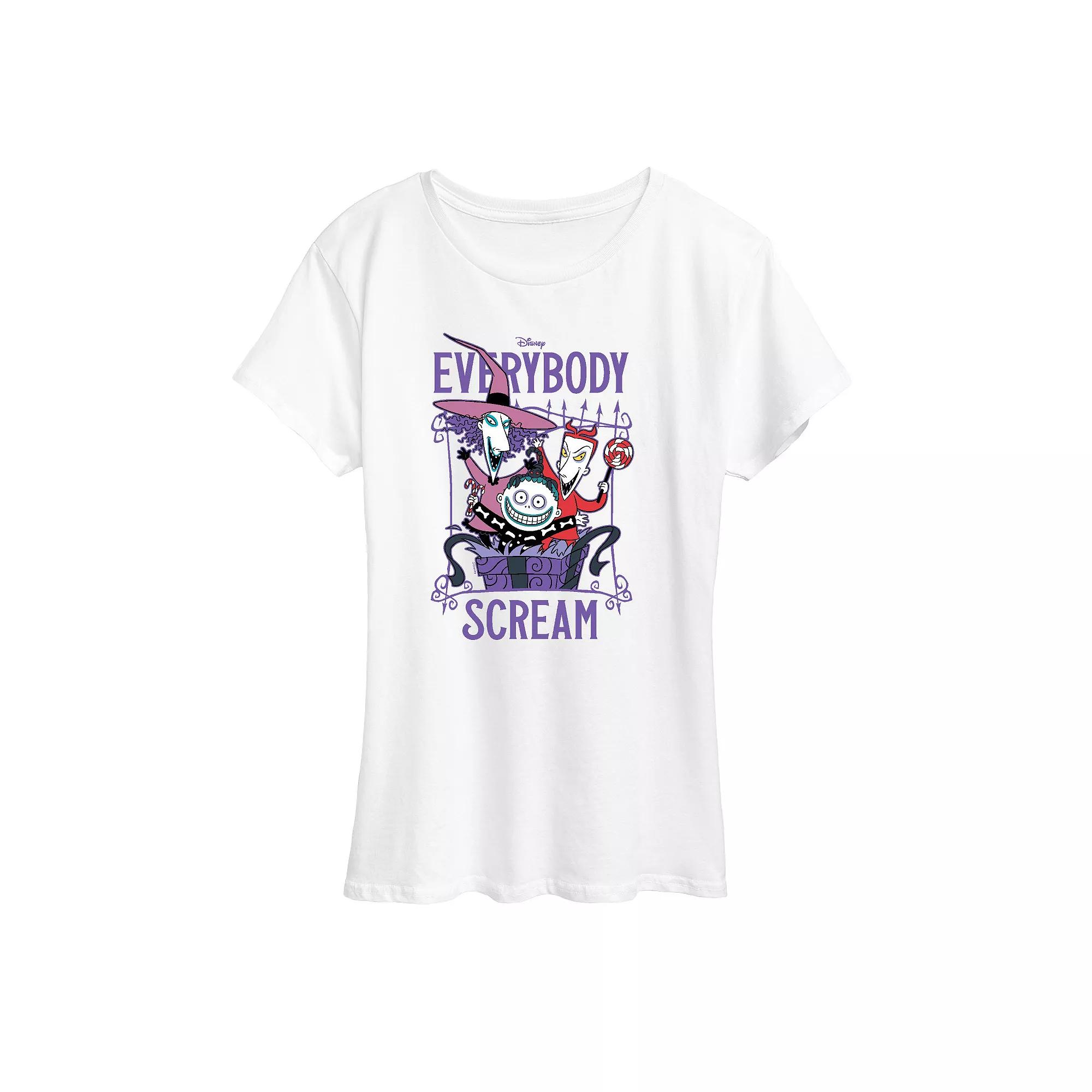 Disney's Nightmare Before Christmas Women's Everybody Scream Graphic Tee, Girl's,  Product Image