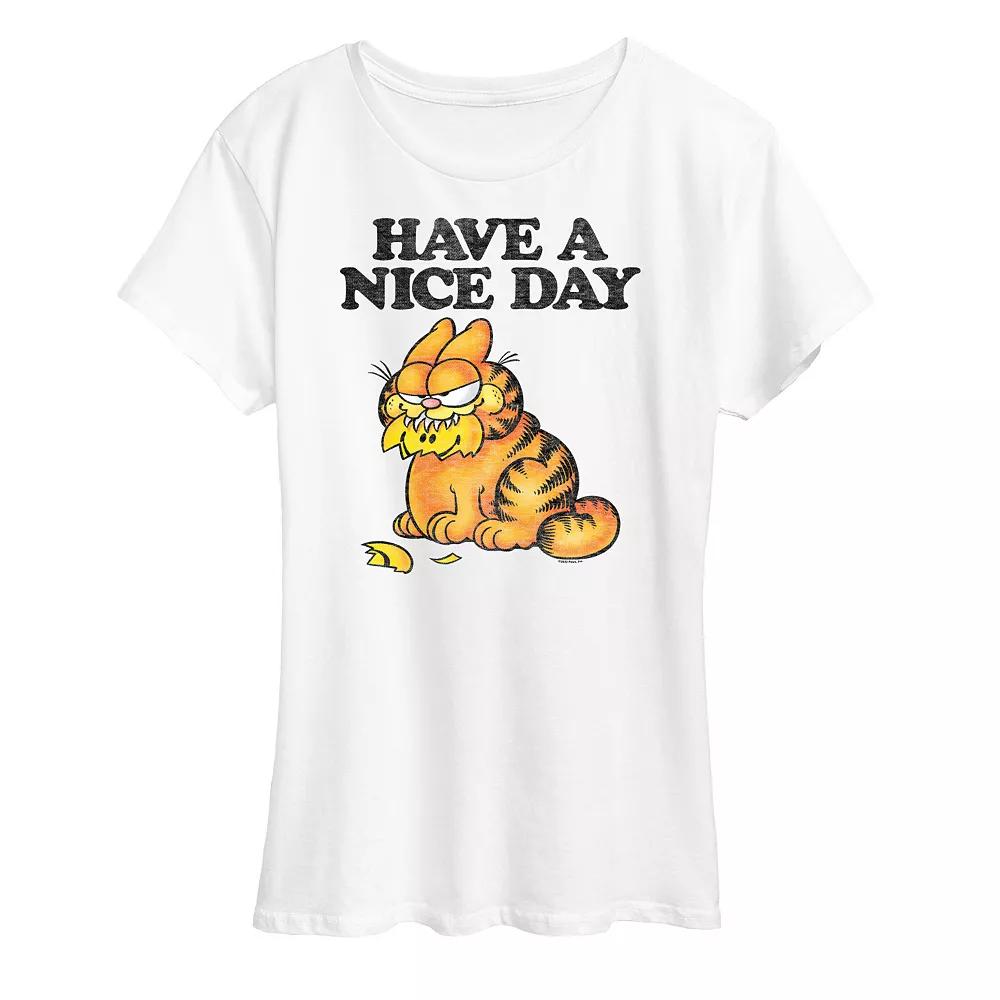 Women's Garfield Have A Nice Day Retro Graphic Tee, Girl's,  Product Image