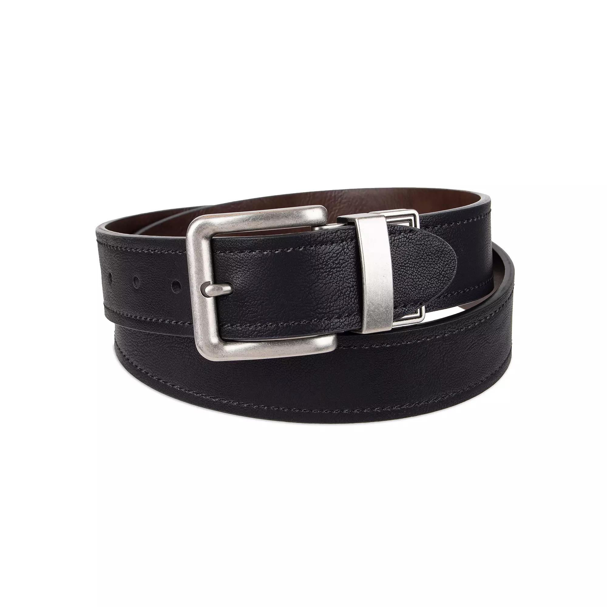 Men's Levi's® Reversible Engraved Logo Buckle Belt, Size: XL, Black Brown Product Image