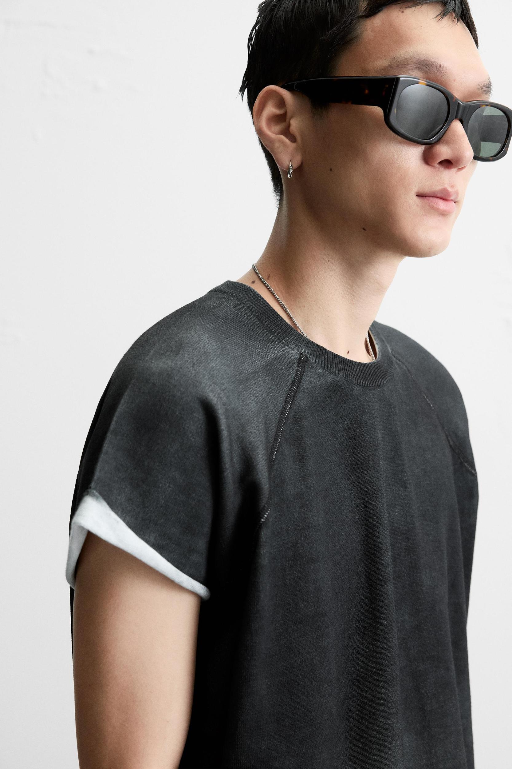 WASHED KNIT T-SHIRT Product Image