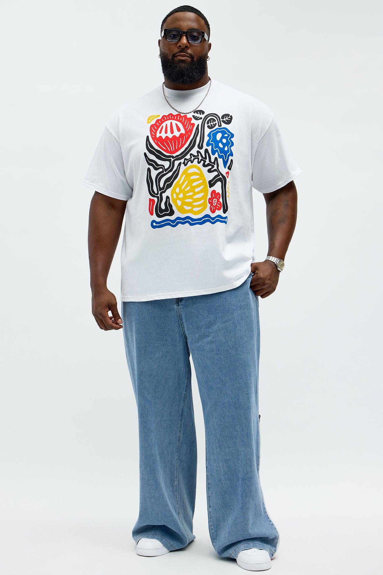 Baggy Side Stripe Zip Hit Jeans - Medium Blue Wash Male Product Image