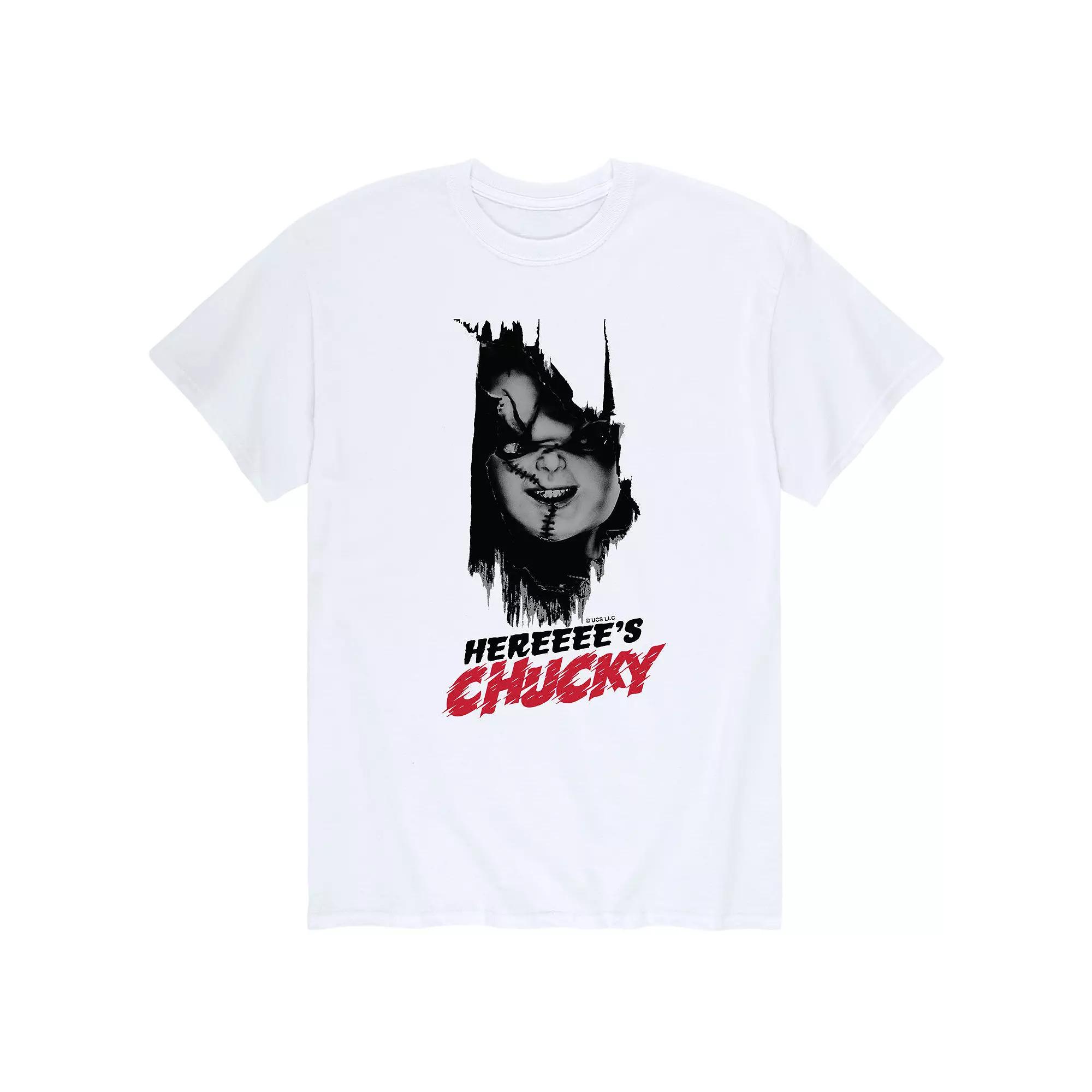Big & Tall Chucky Heres Chucky Graphic Tee, Men's,  Product Image