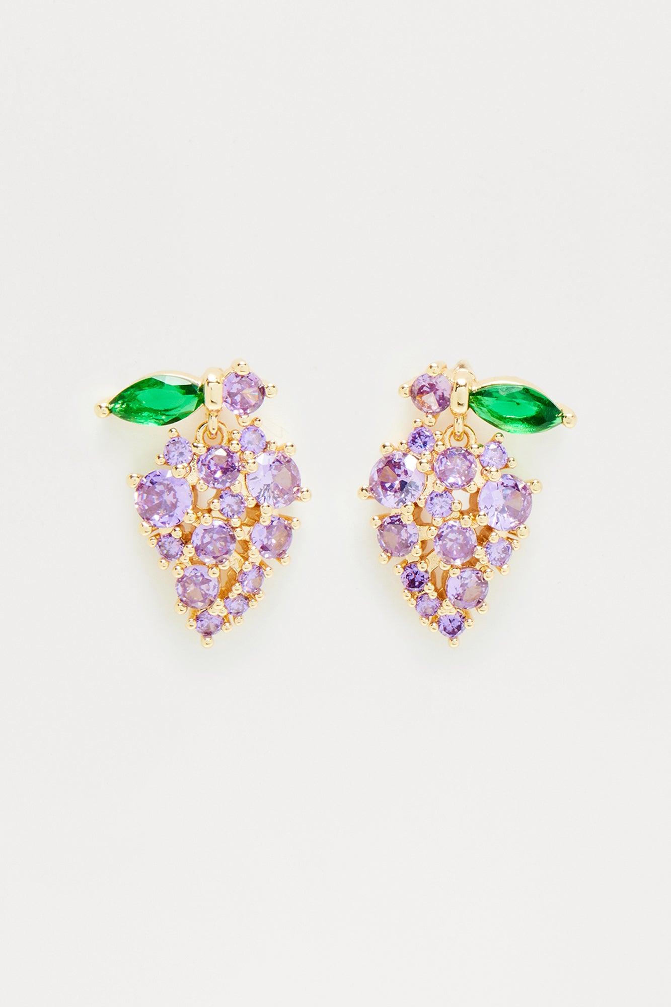 Vineyard Earrings - Purple Product Image