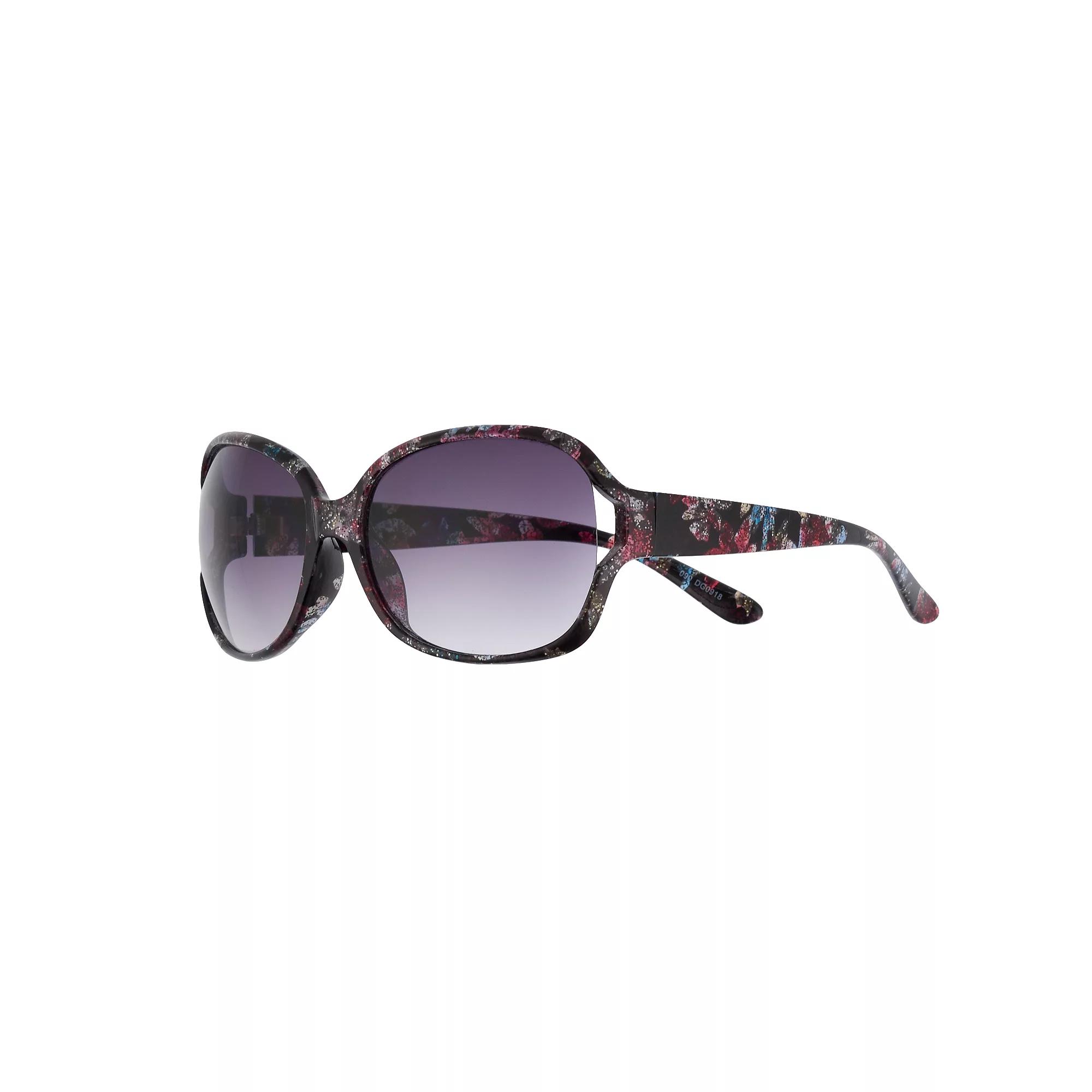 Womens Nine West 60mm Floral Frame Square Sunglasses Product Image