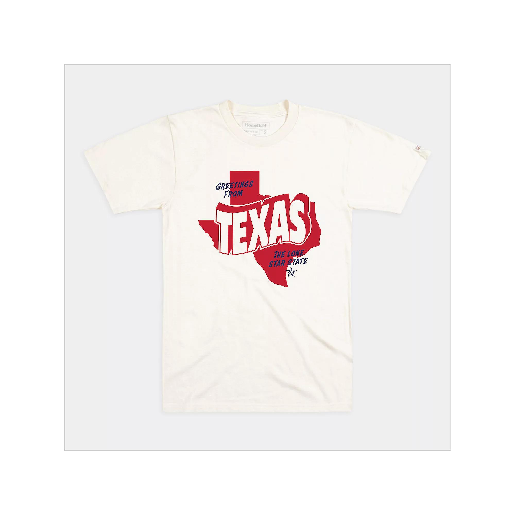Men's Homefield Greetings from Texas Tourist Shirt, Size: Large, Ivory Product Image