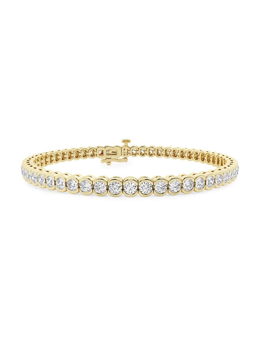 Womens 14K Yellow Gold & Round Lab-Grown Diamond Bezel Tennis Bracelet/1.00-10.00 TCW Product Image