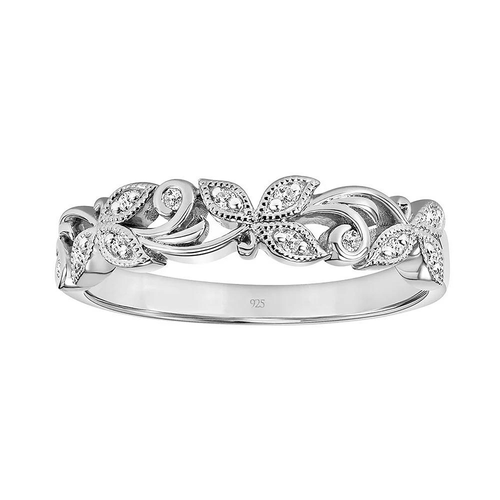 Love Always Sterling Silver Diamond Accent Vine Anniversary Ring, Women's, Size: 5 Product Image