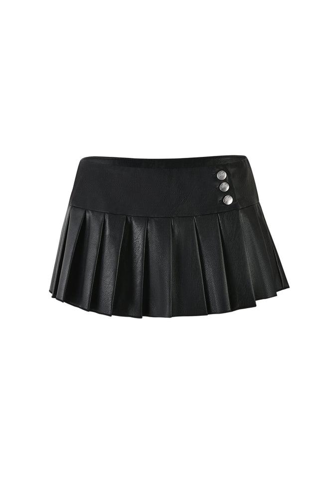 REMINI PU SKORT - BLACK Product Image
