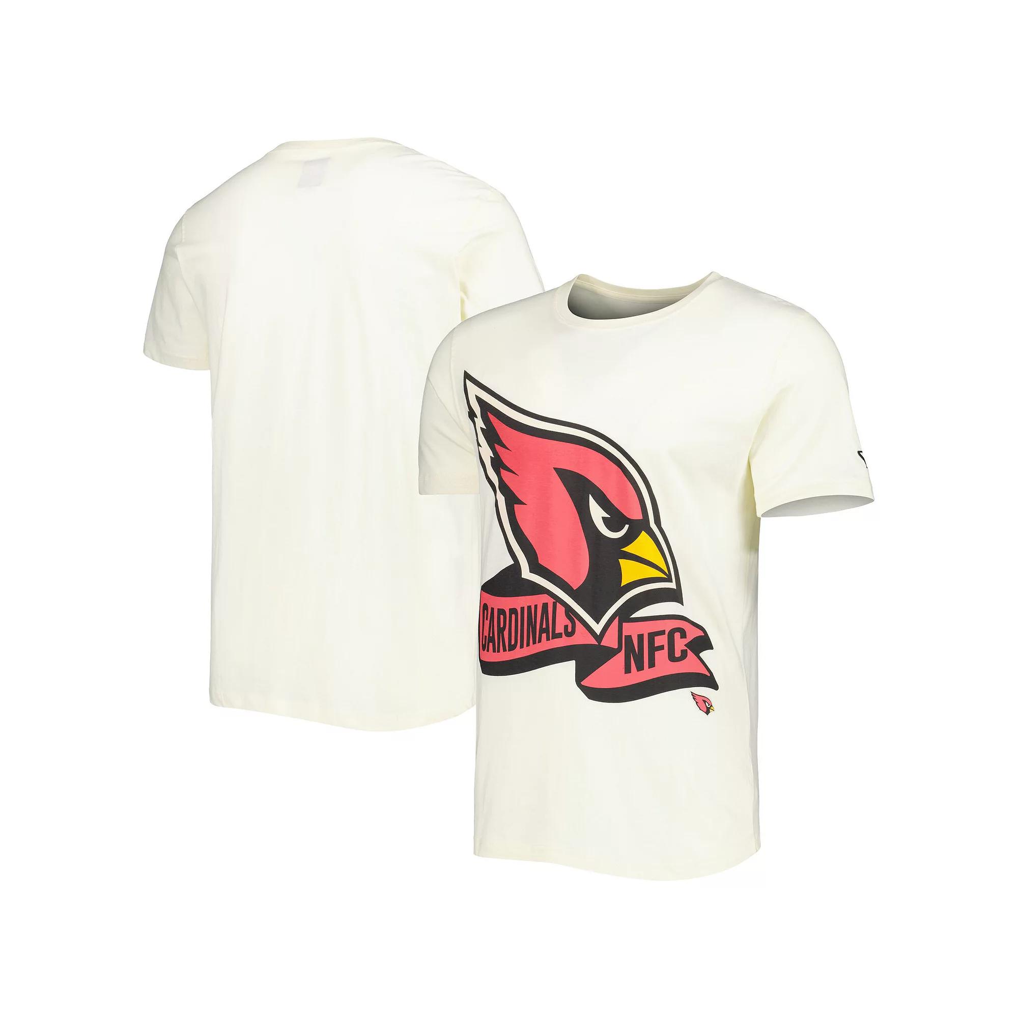 Men's New Era Cream Arizona Cardinals Sideline Chrome T-Shirt, Size: 3XL, Beige Product Image