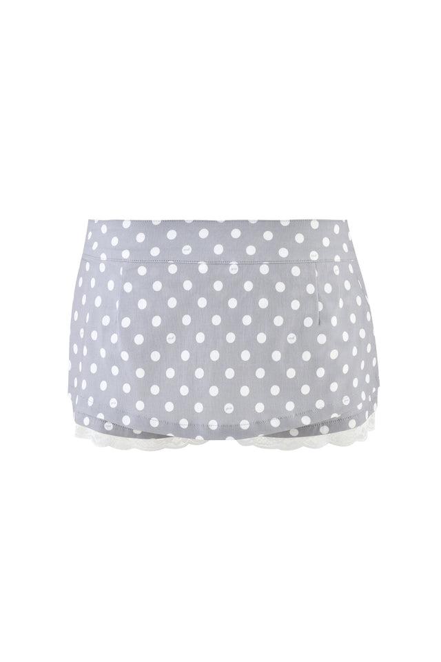 MELDA MINI SKORT - GREY : GREY POLKA DOT Product Image