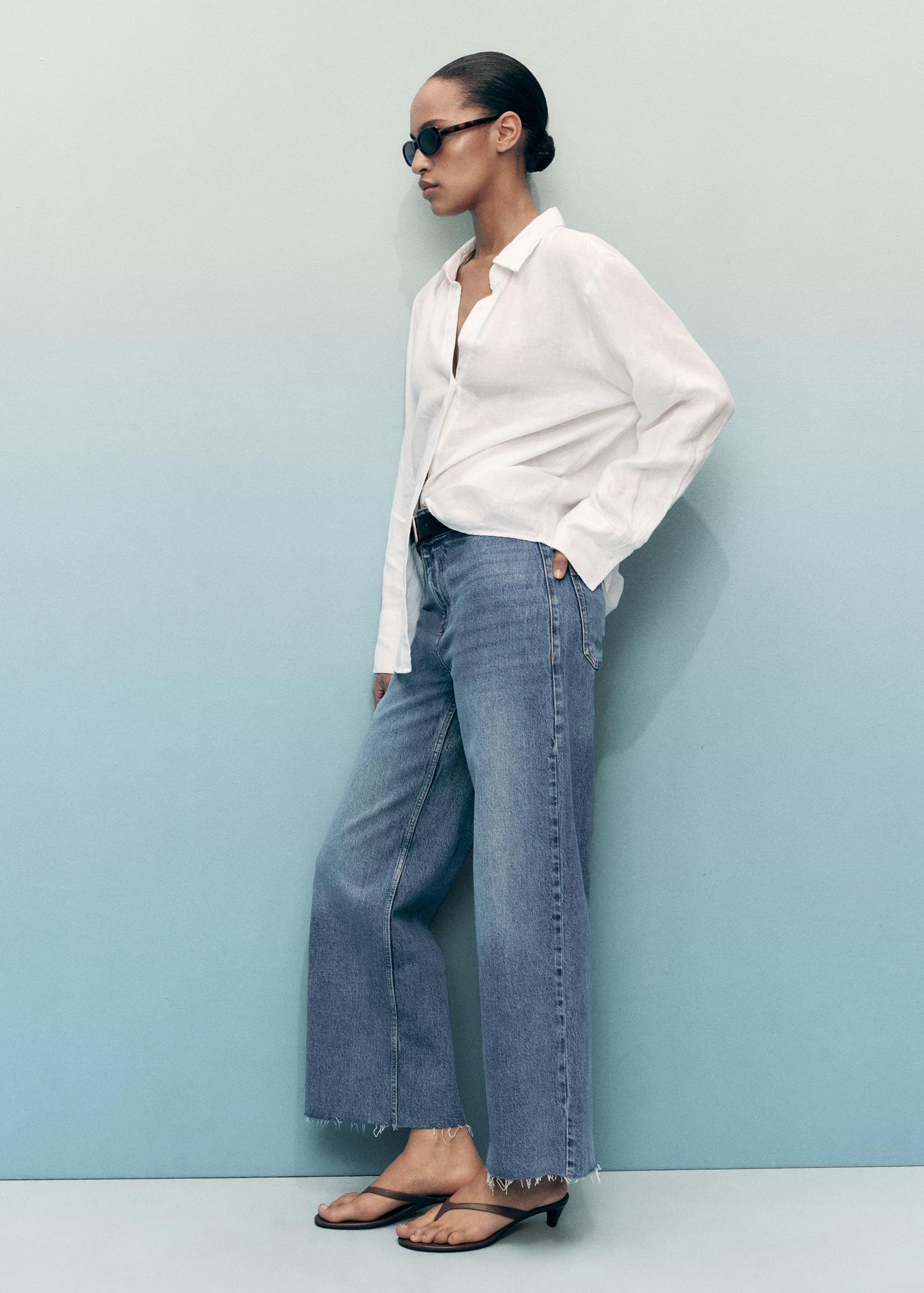 Catherin culotte high-rise jeans - Women | MANGO USA Product Image