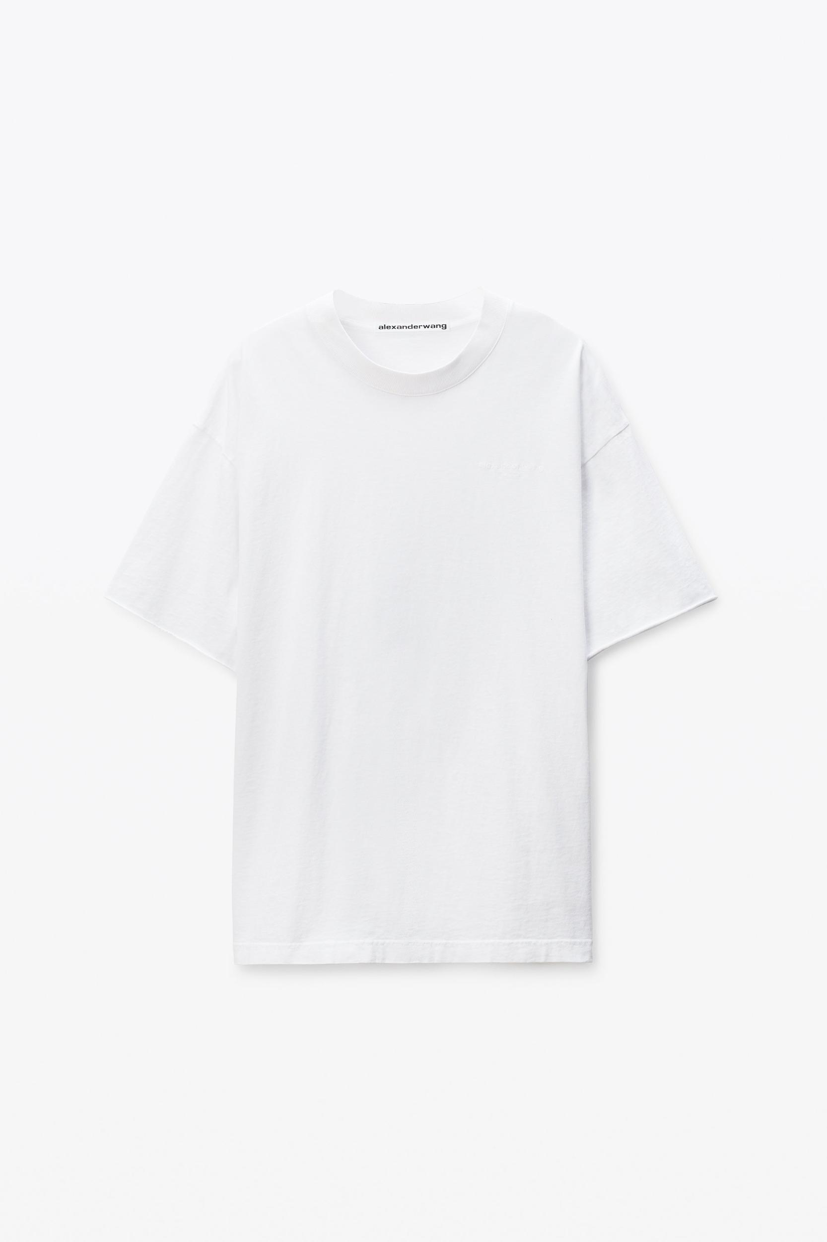 White Cotton Logo T-shirt  Product Image