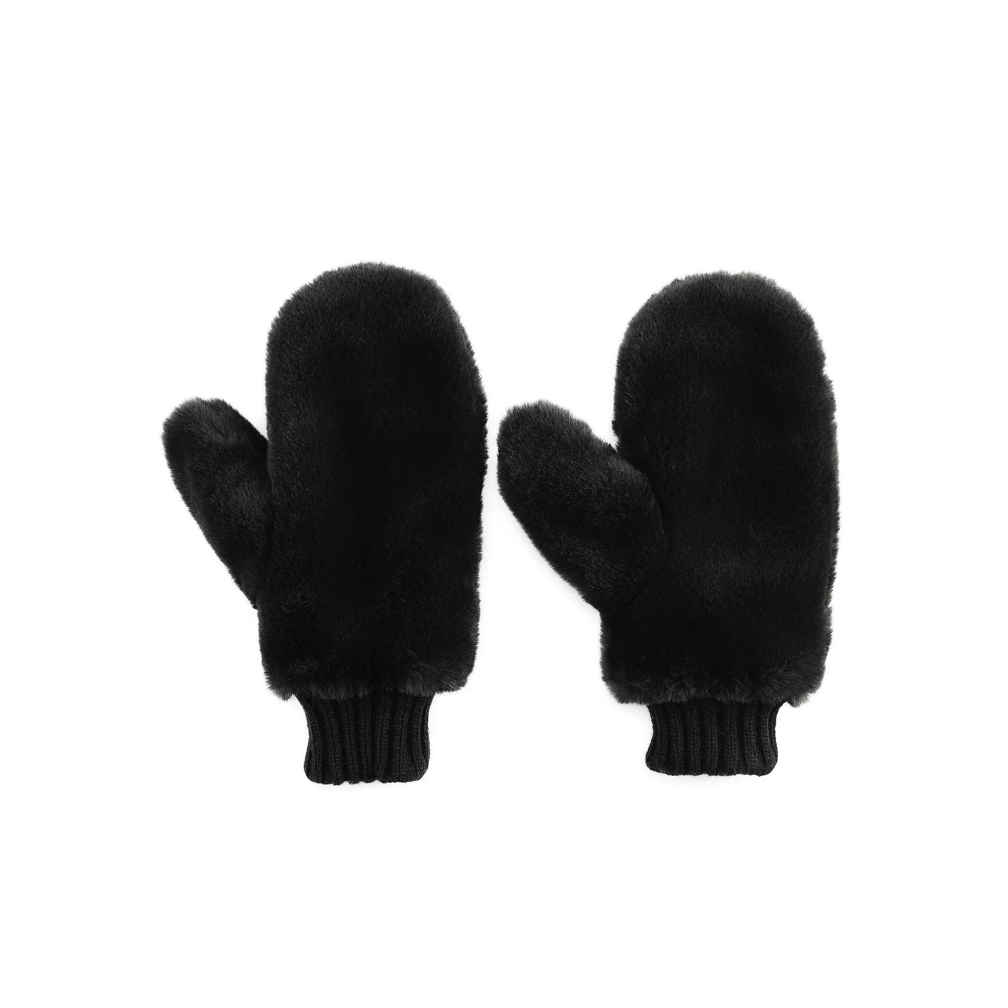 Women's LC Lauren Conrad Faux Fur Mittens, Blush Product Image