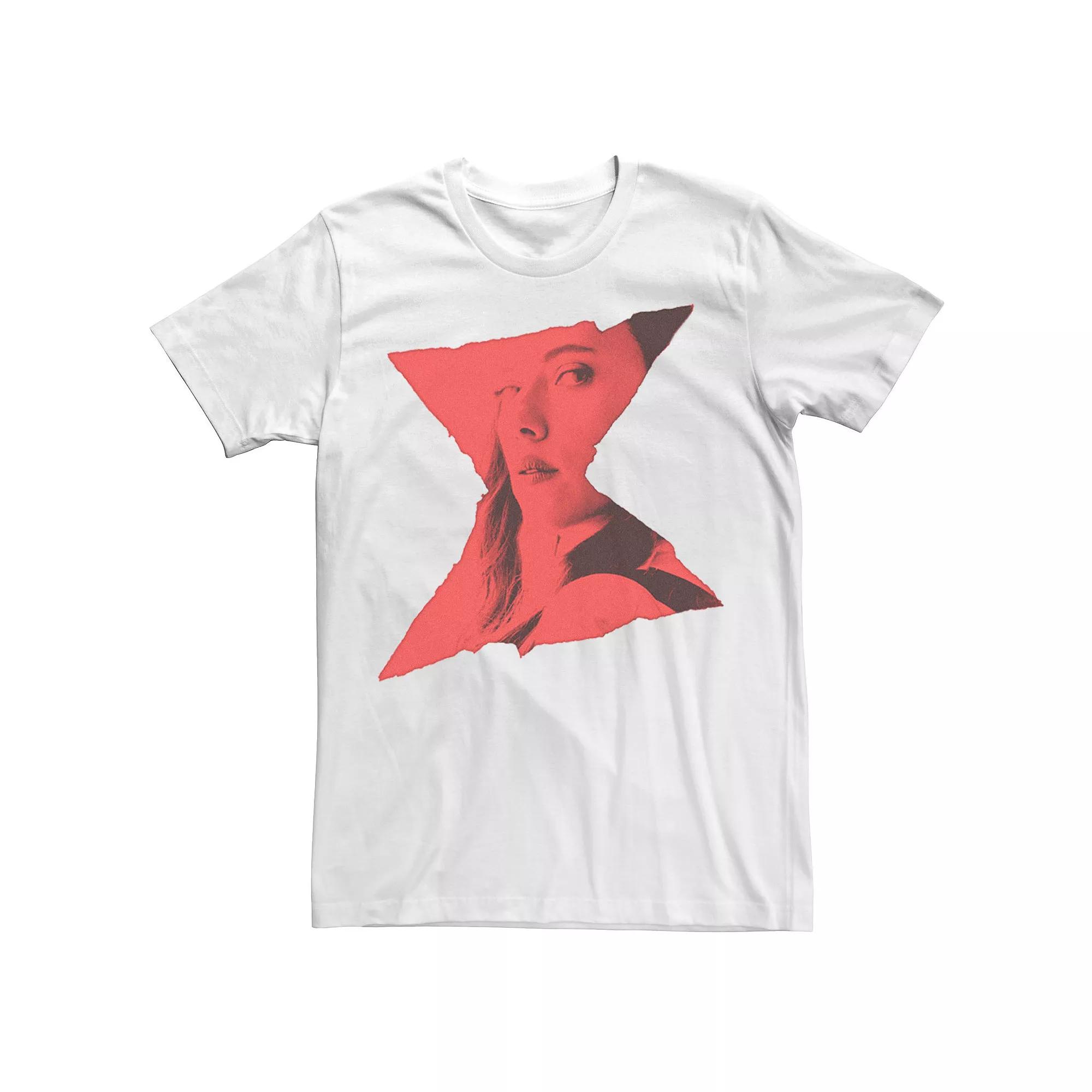 Men's Marvel Black Widow Portrait Logo Overlay Tee,  Product Image