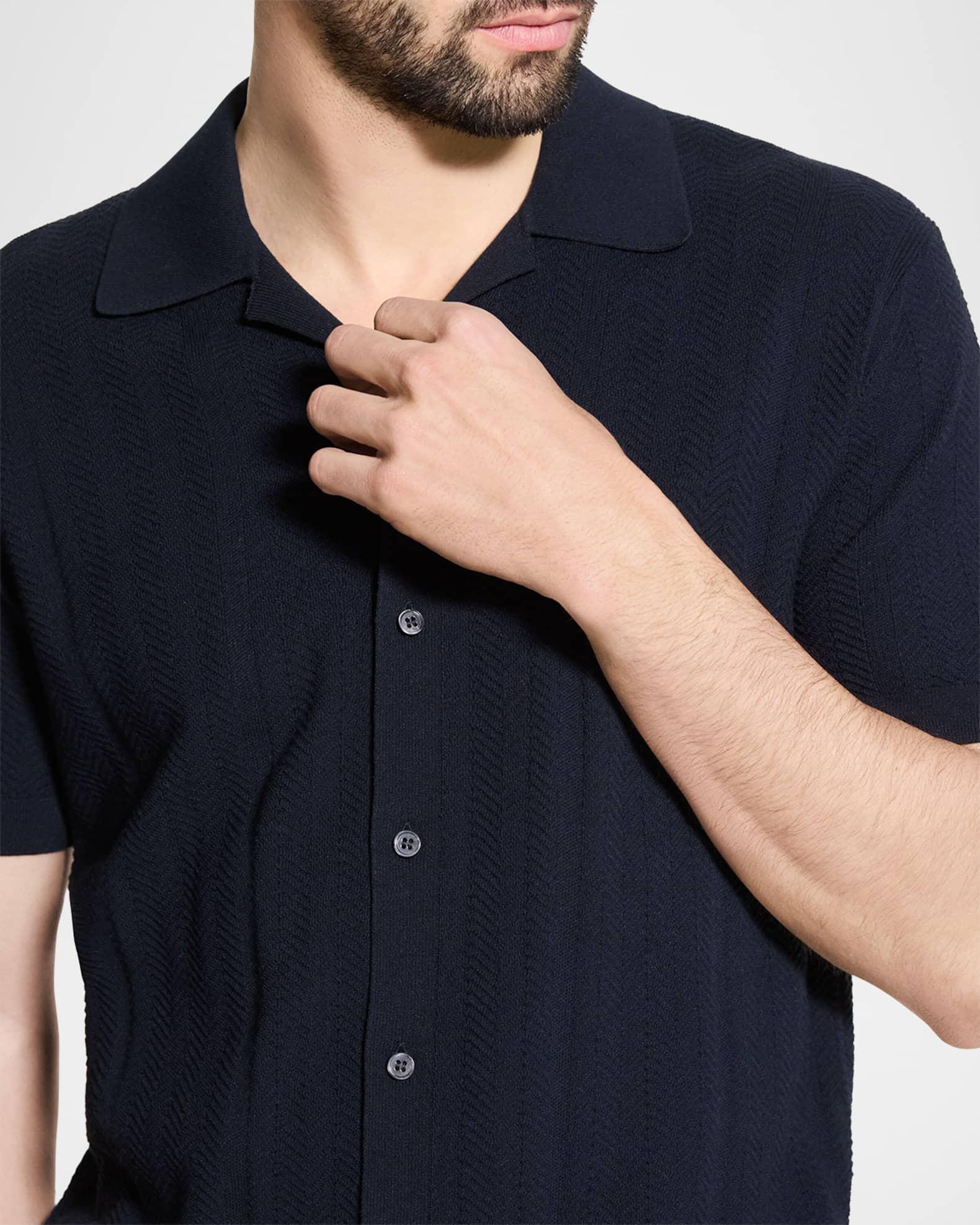 Men's Herringbone Knit Camp Shirt Product Image