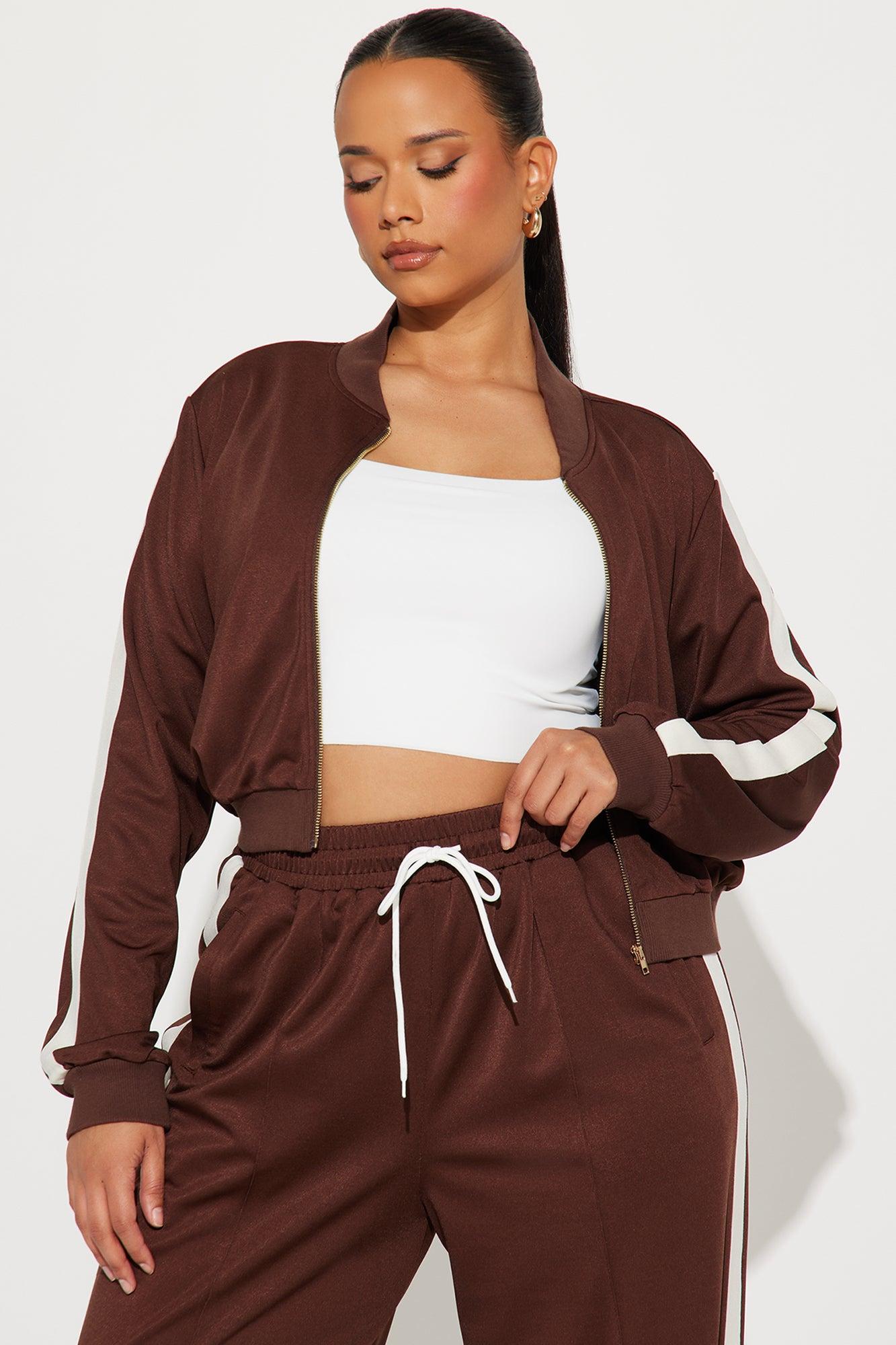 Hanging Out Later Pant Set - Chocolate Product Image