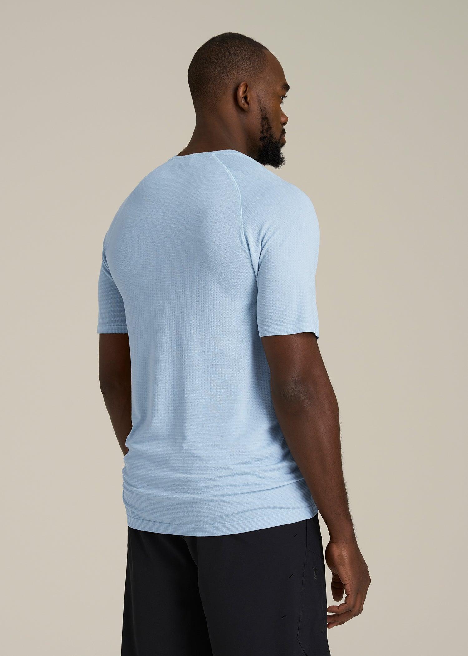 Vented Training Top for Tall Men in Ice Blue Male Product Image