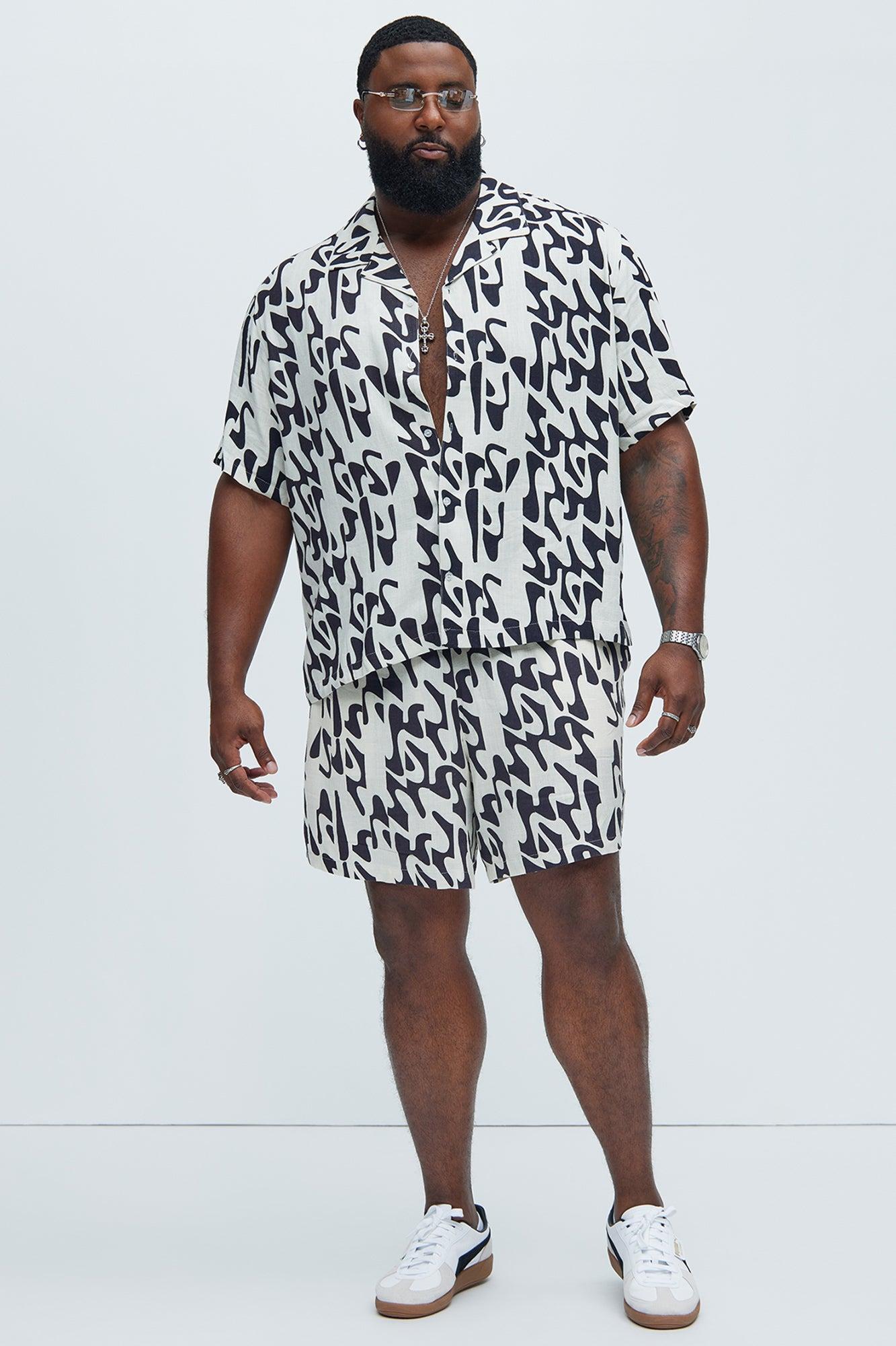 Macullar Linen Warm Up Shorts - Black/combo Product Image