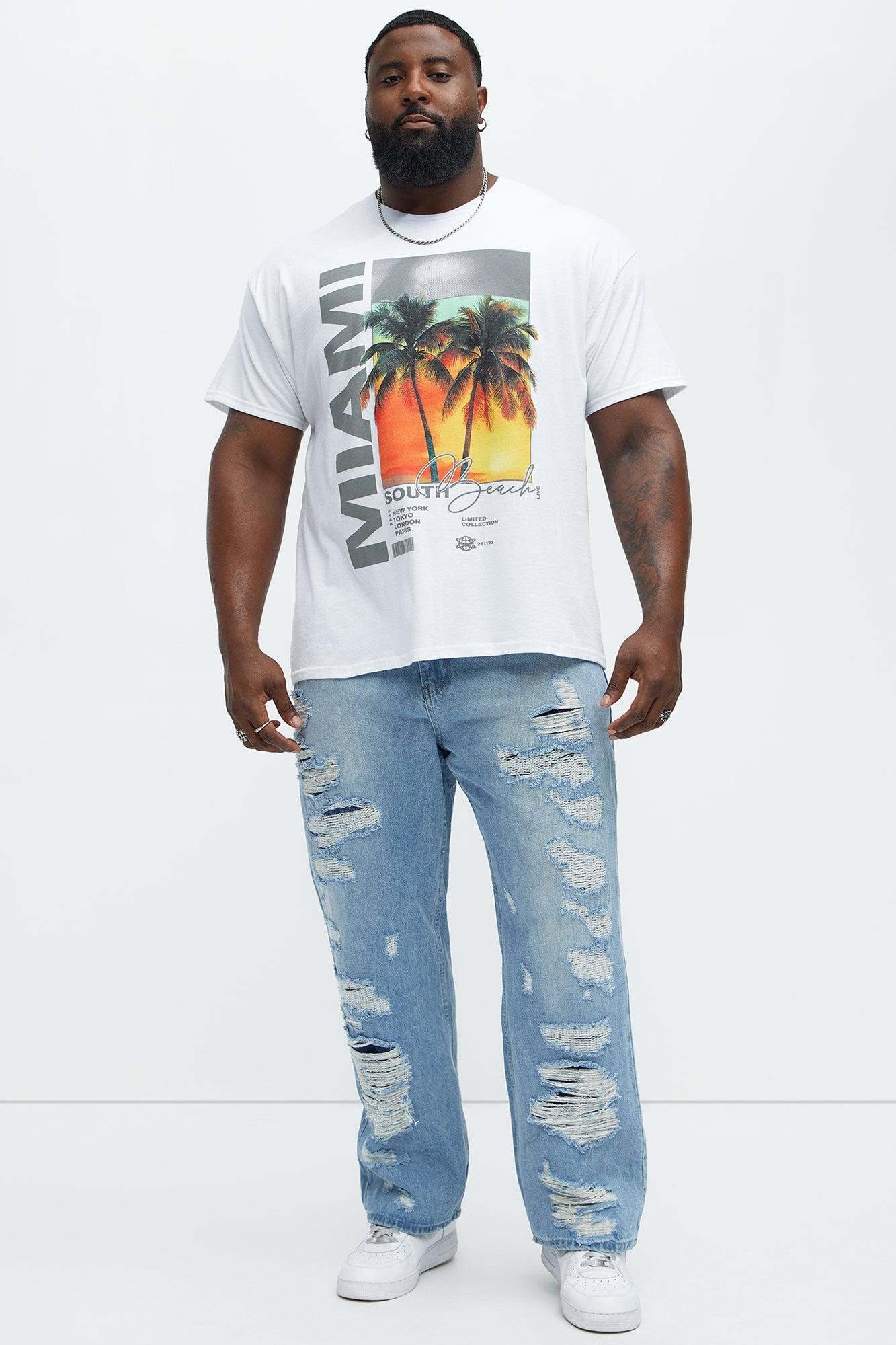 Miami South Beach Short Sleeve Tee - White Product Image