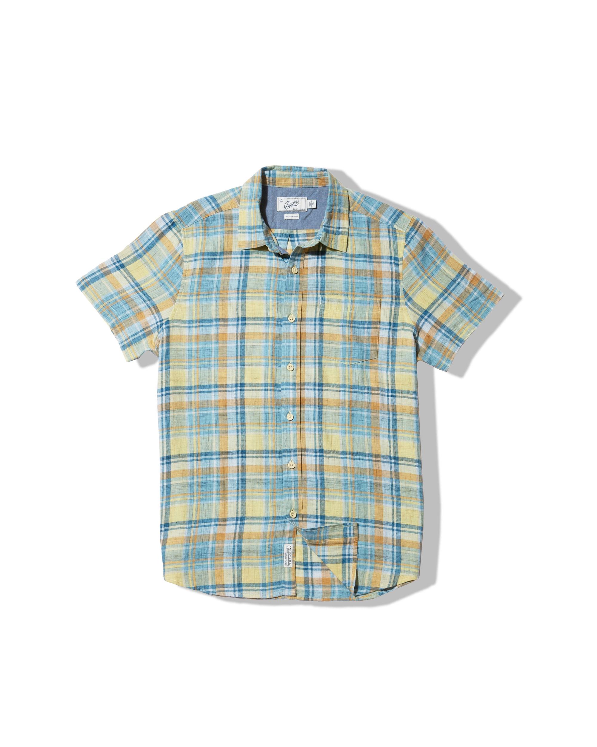 Madras Power Loom Twill Short Sleeve Shirt - Multi Color Product Image
