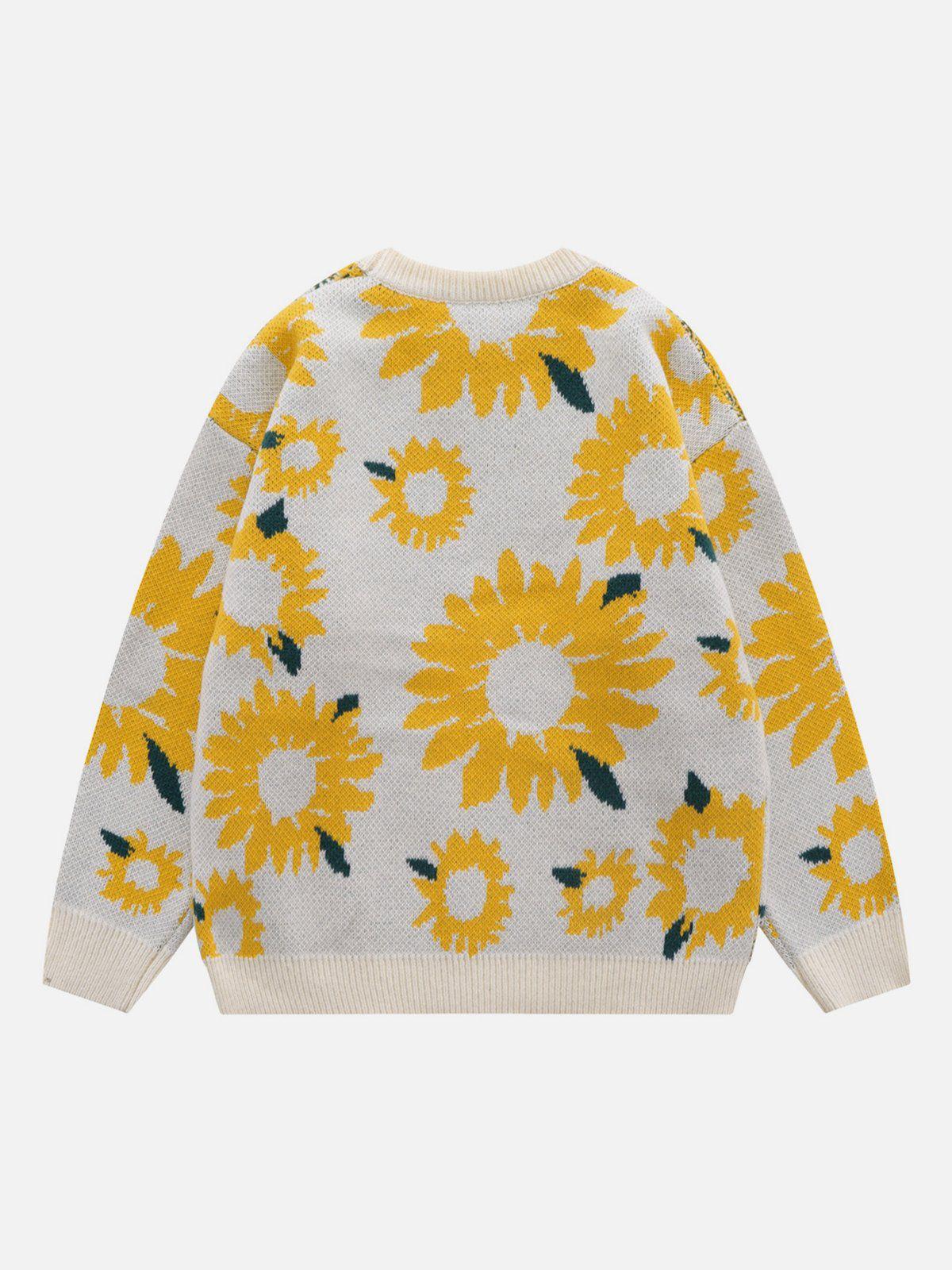 Aelfric Eden Sunflower Graphic Sweater @mouninaa Product Image