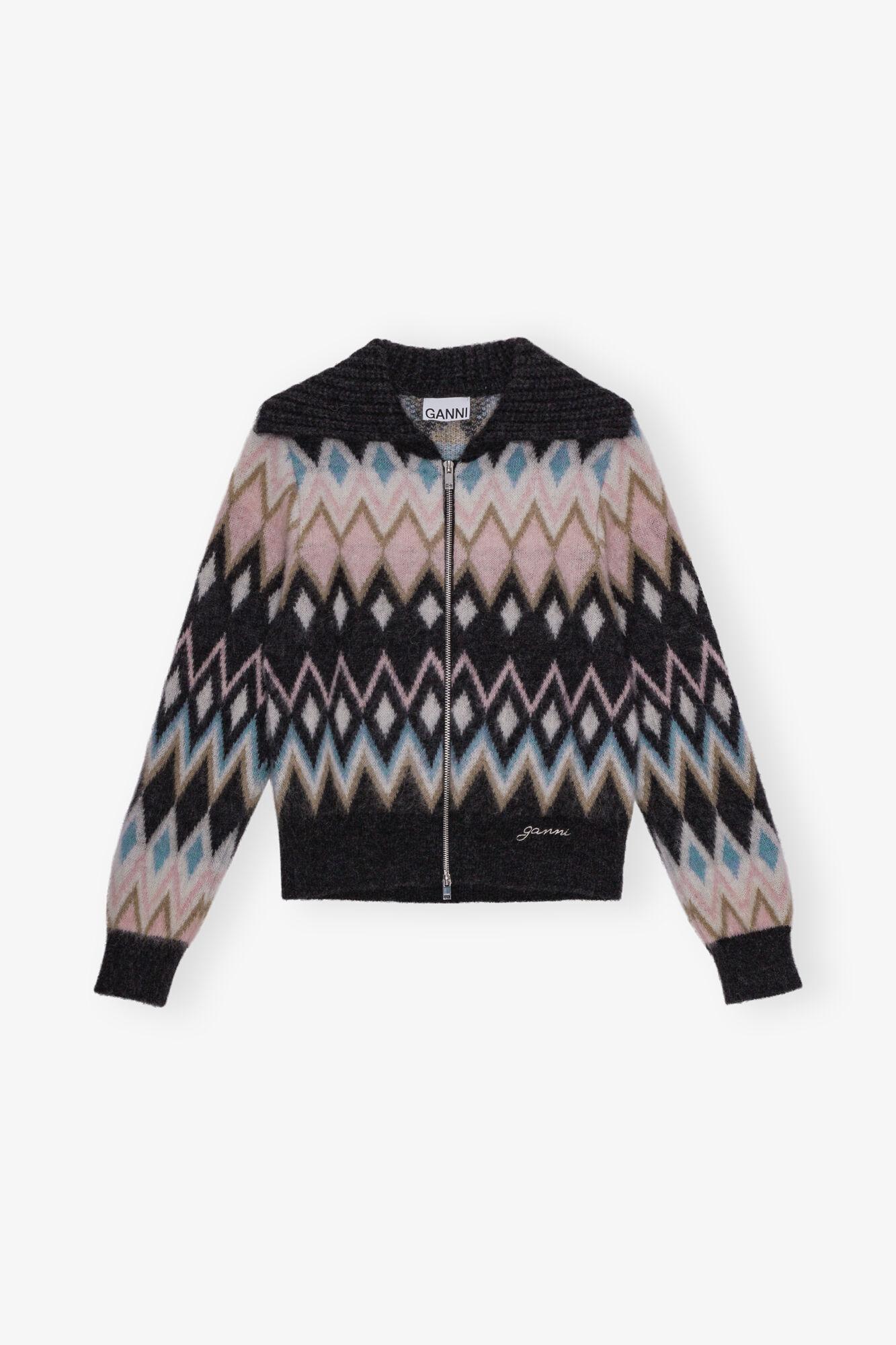 Multicolor Fine Brushed Alpaca Cardigan Product Image