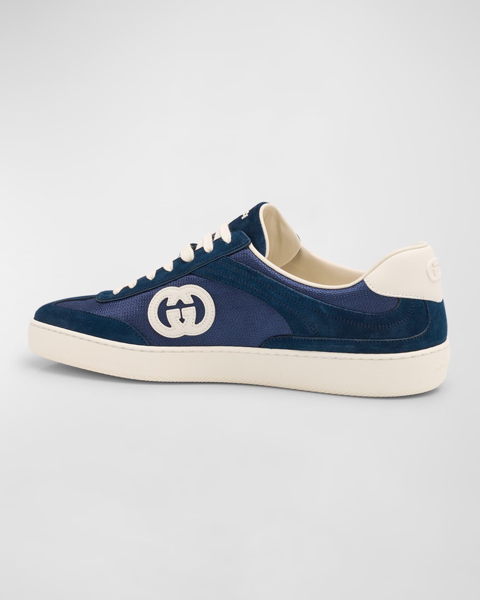 Men's G75 Canvas and Suede T-Toe Low-Top Sneakers Product Image