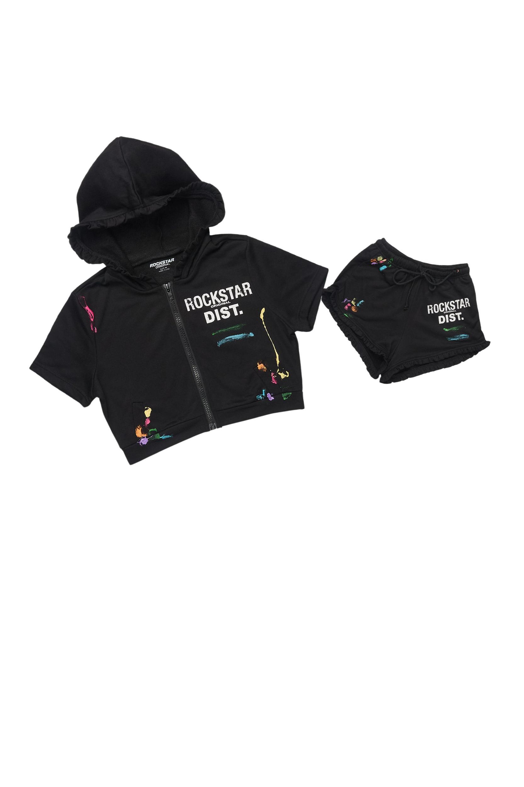 Jaimie Black Crop Short Set Female Product Image