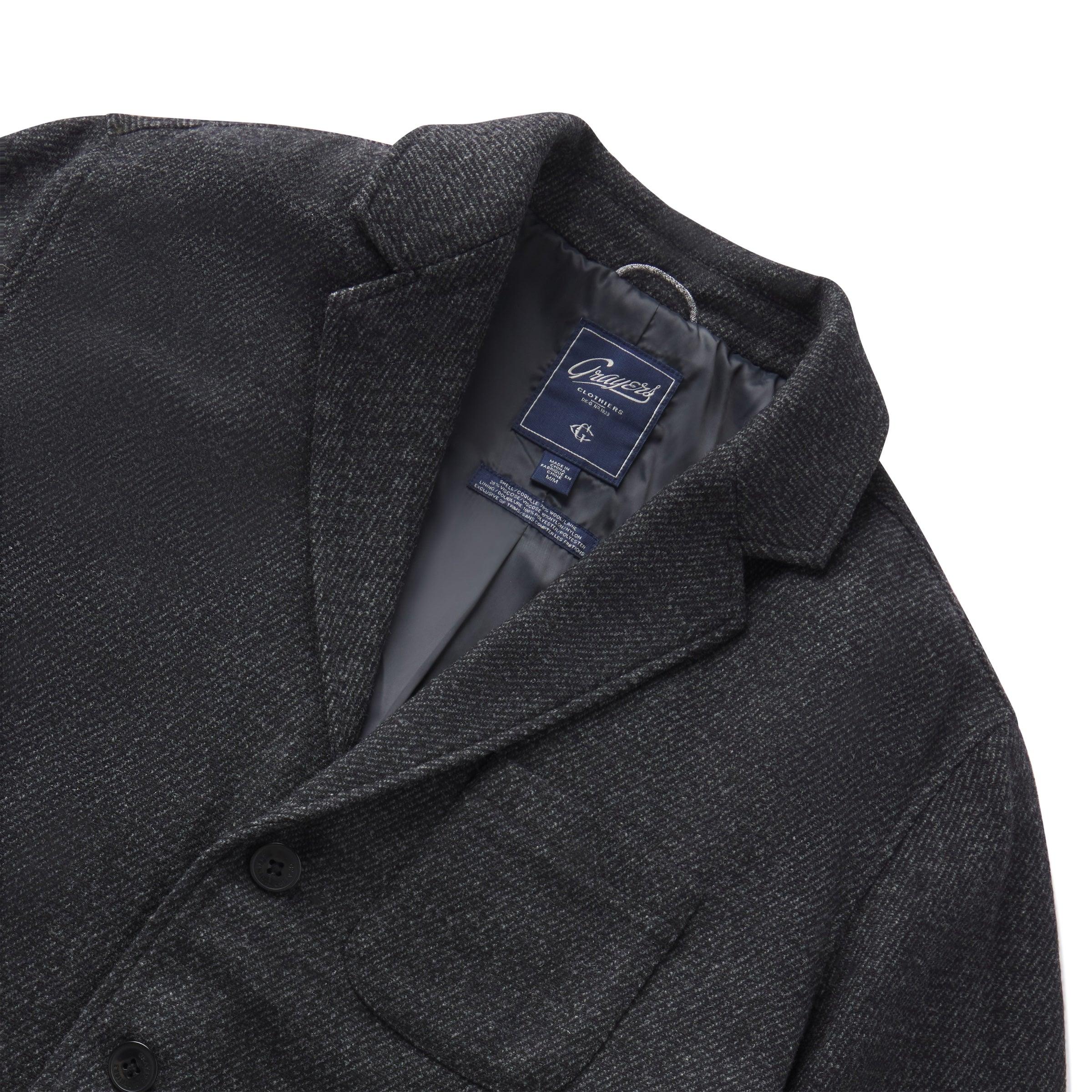 Hutton Wool Twill Sport Coat - Charcoal Product Image
