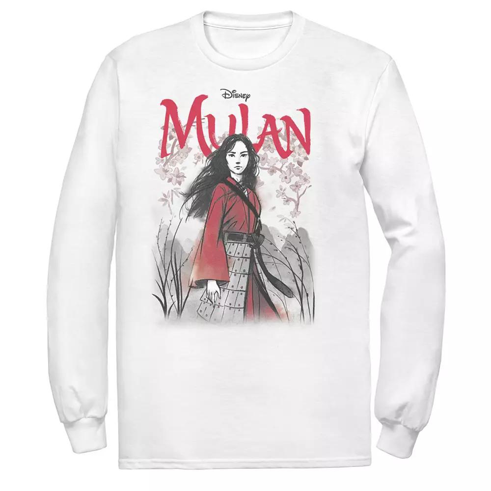 Men's Disney Mulan Live Action Mulan Floral Watercolor Logo Tee,  Product Image