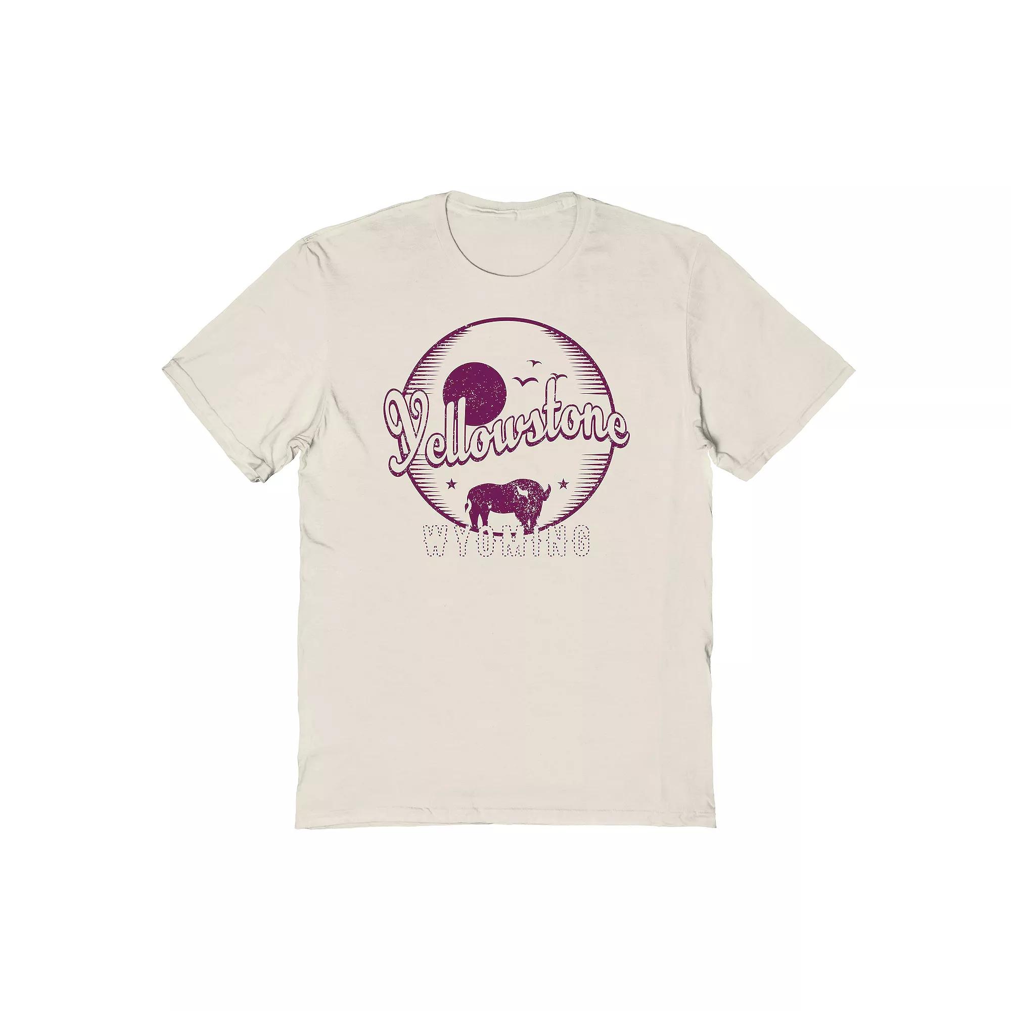 Men's Country Parks Yellowstone Bison Graphic Tee, Size: XXL, Natural Product Image