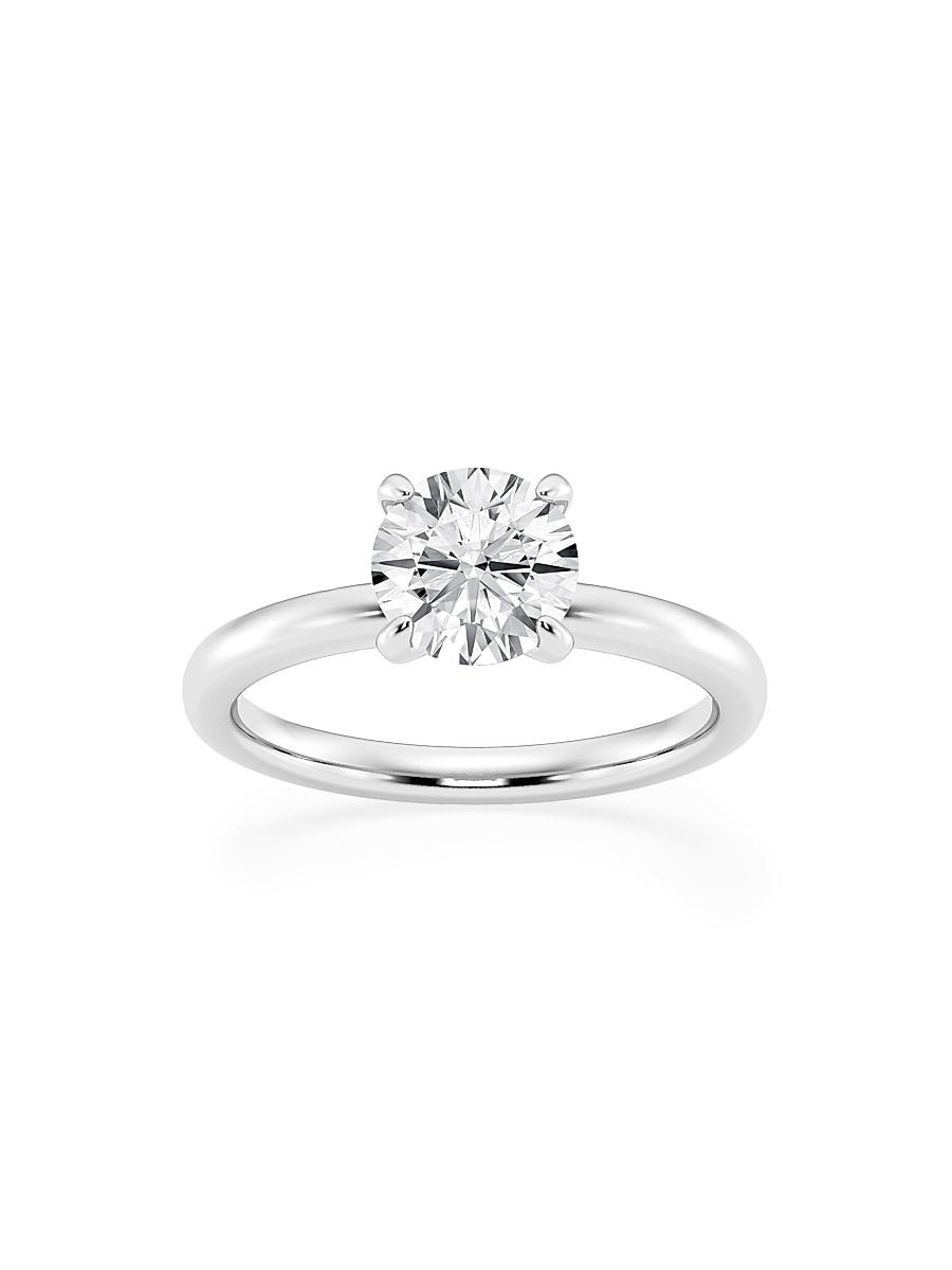 Womens 14K White Gold & Round Lab-Grown Diamond Solitaire Ring/1.00-5.00 TCW Product Image