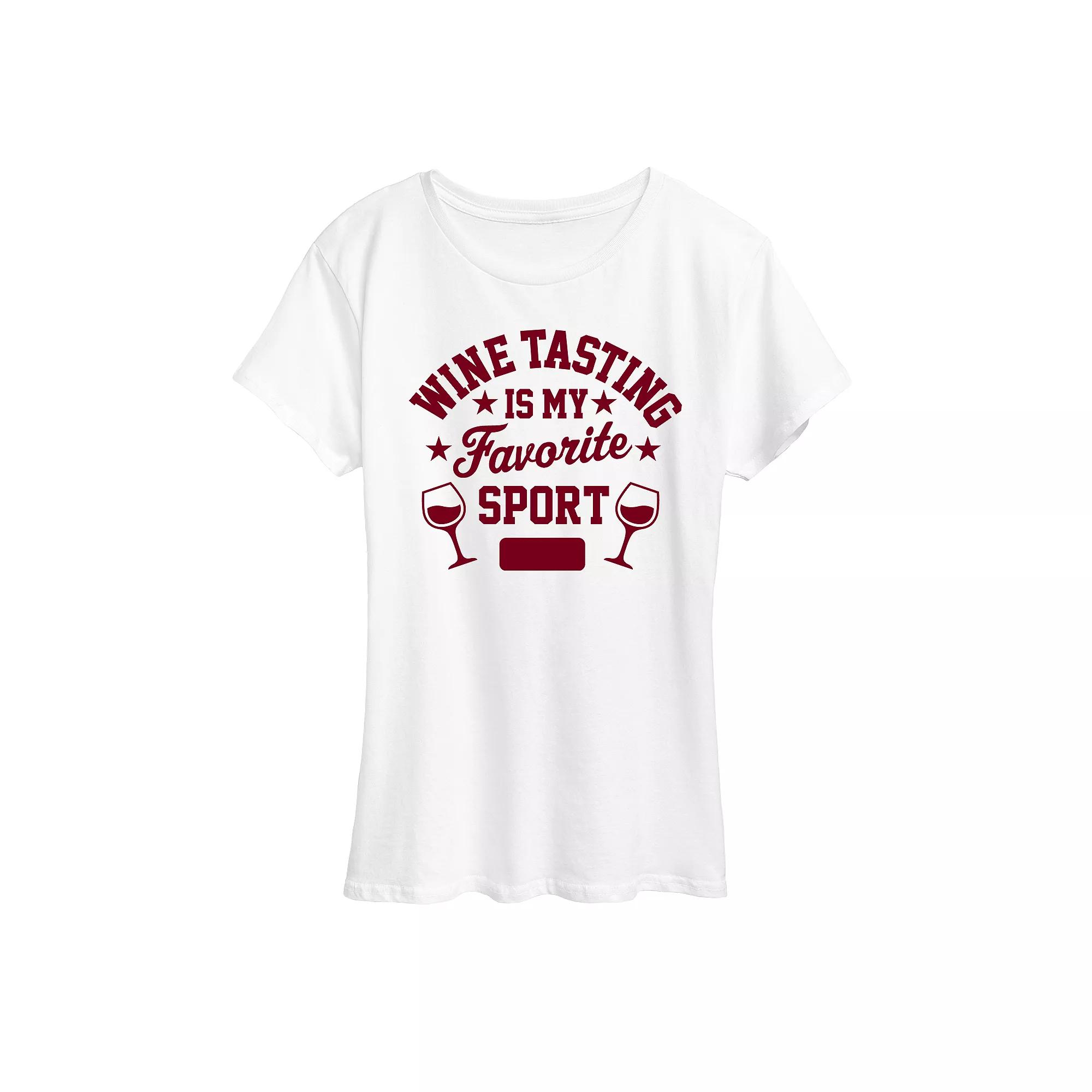 Women's Wine Tasting Favorite Sport Graphic Tee, Girl's,  Product Image