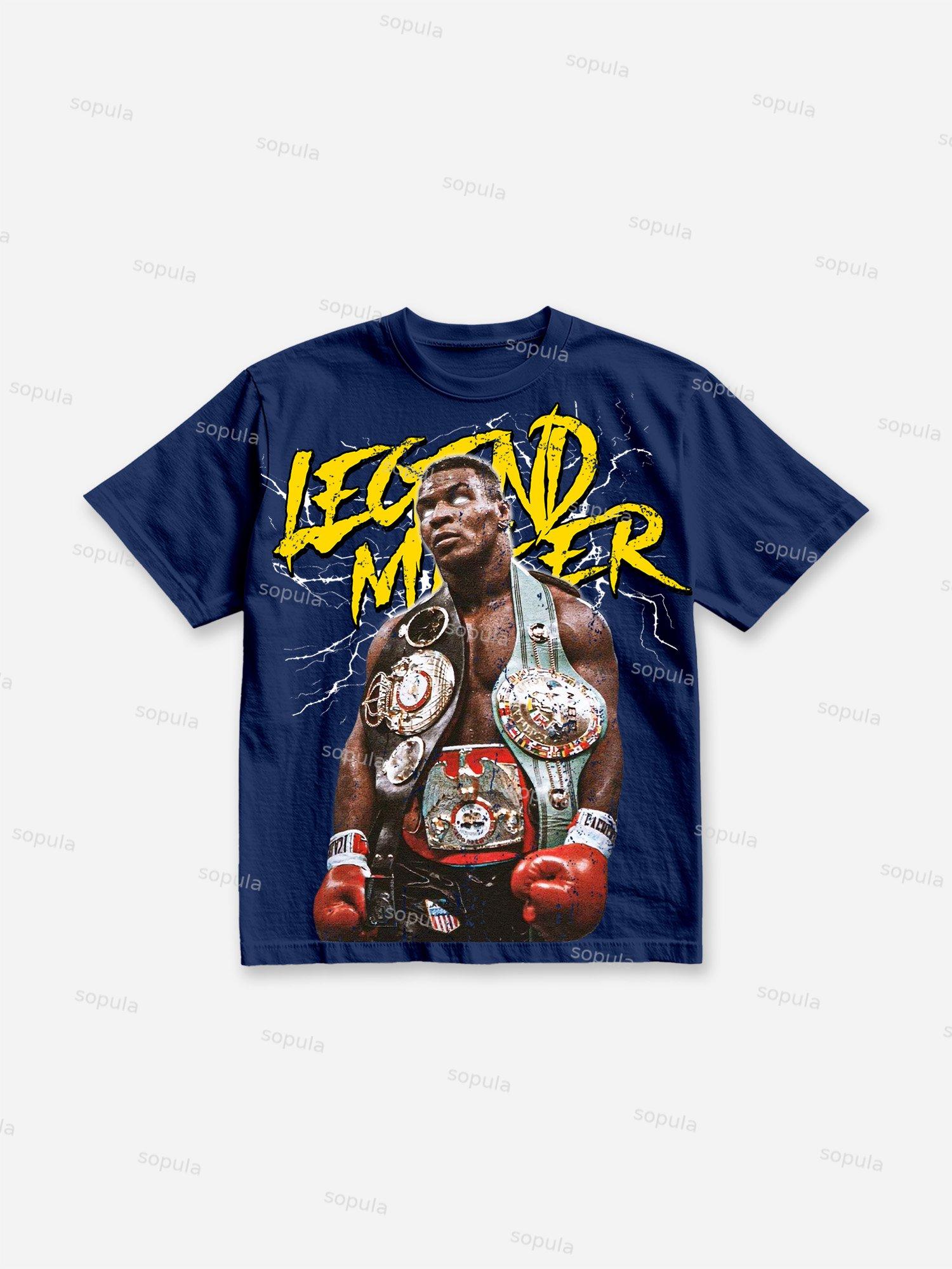 Boxer Legend Maker Print Cotton T-shirt Product Image